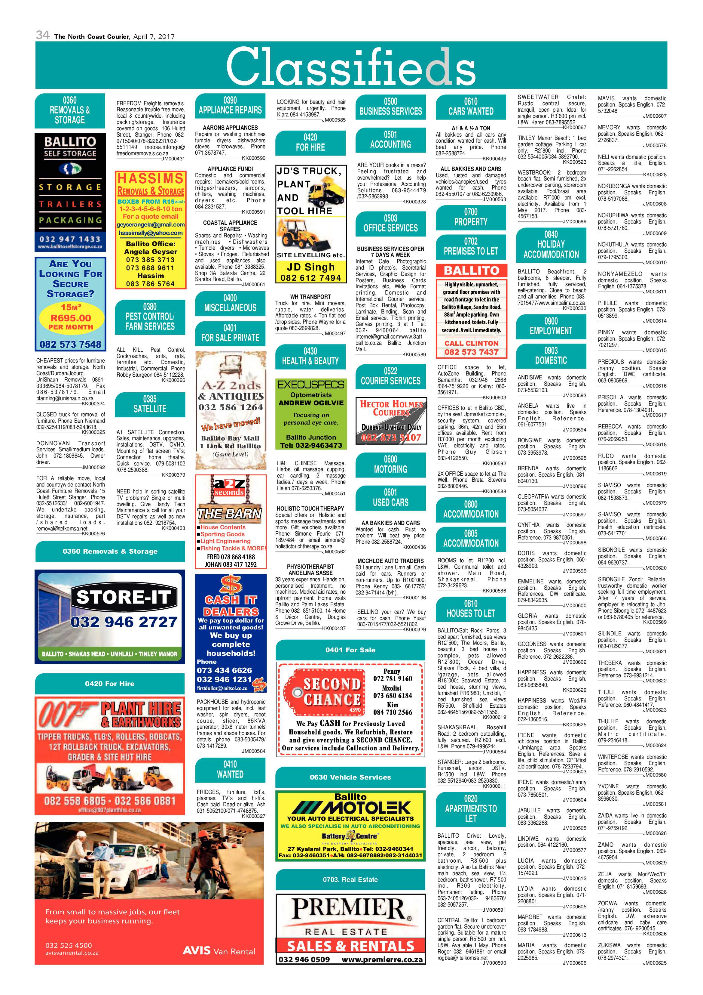 The North Coast Courier – 07 April 2017 page 34
