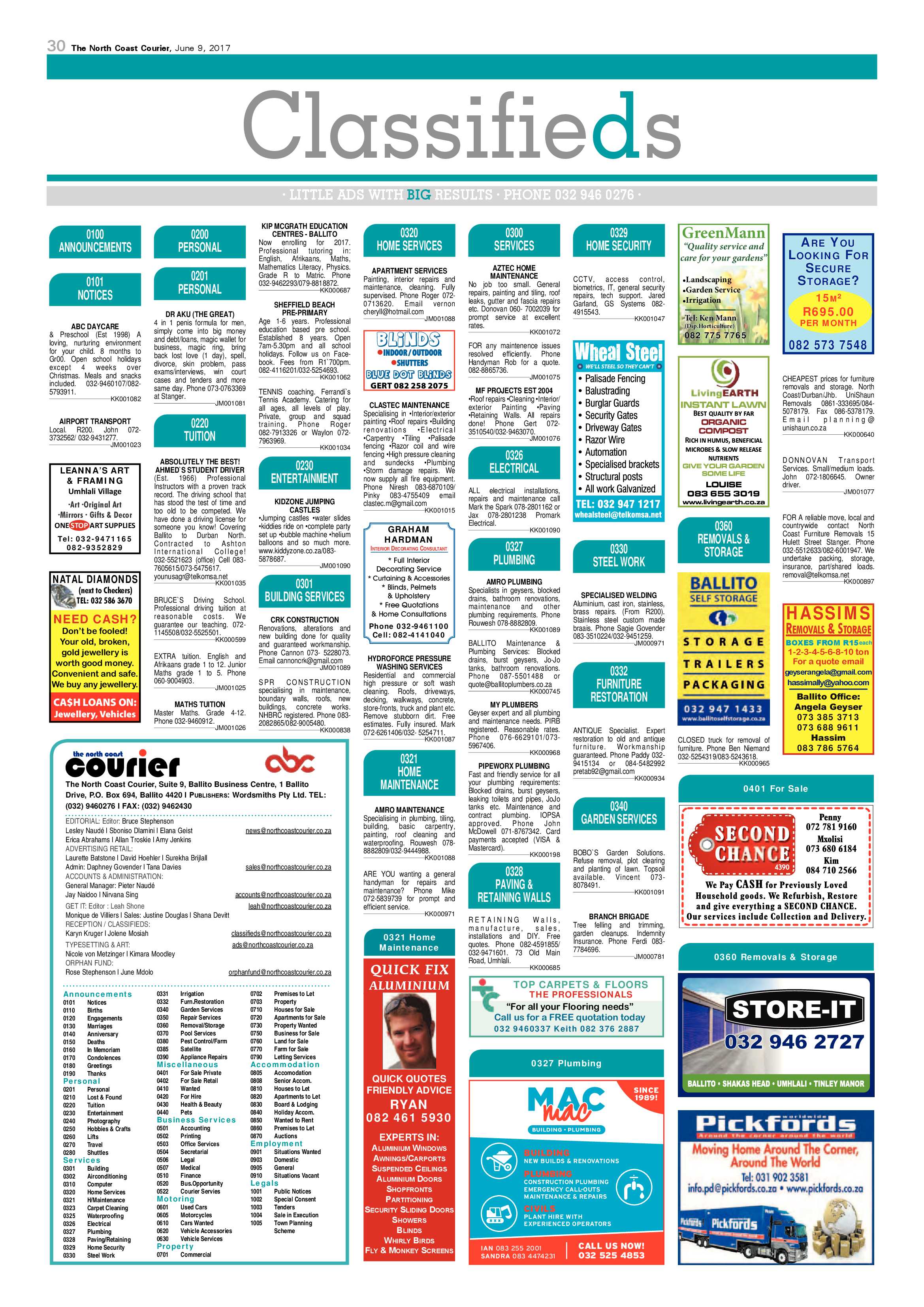 The North Coast Courier – 09 June 2017 page 30