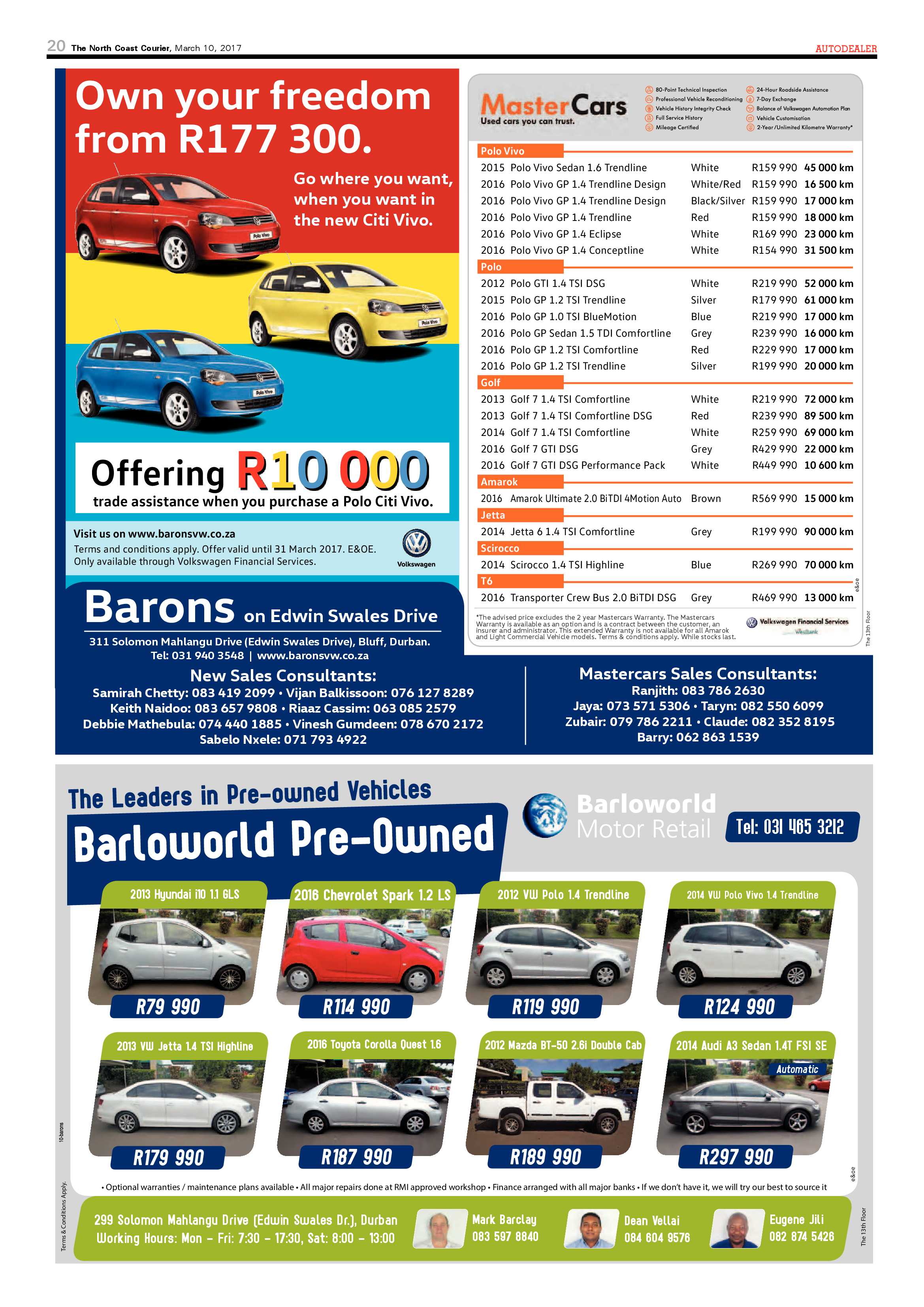 The North Coast Courier – 10 March 2017 page 20