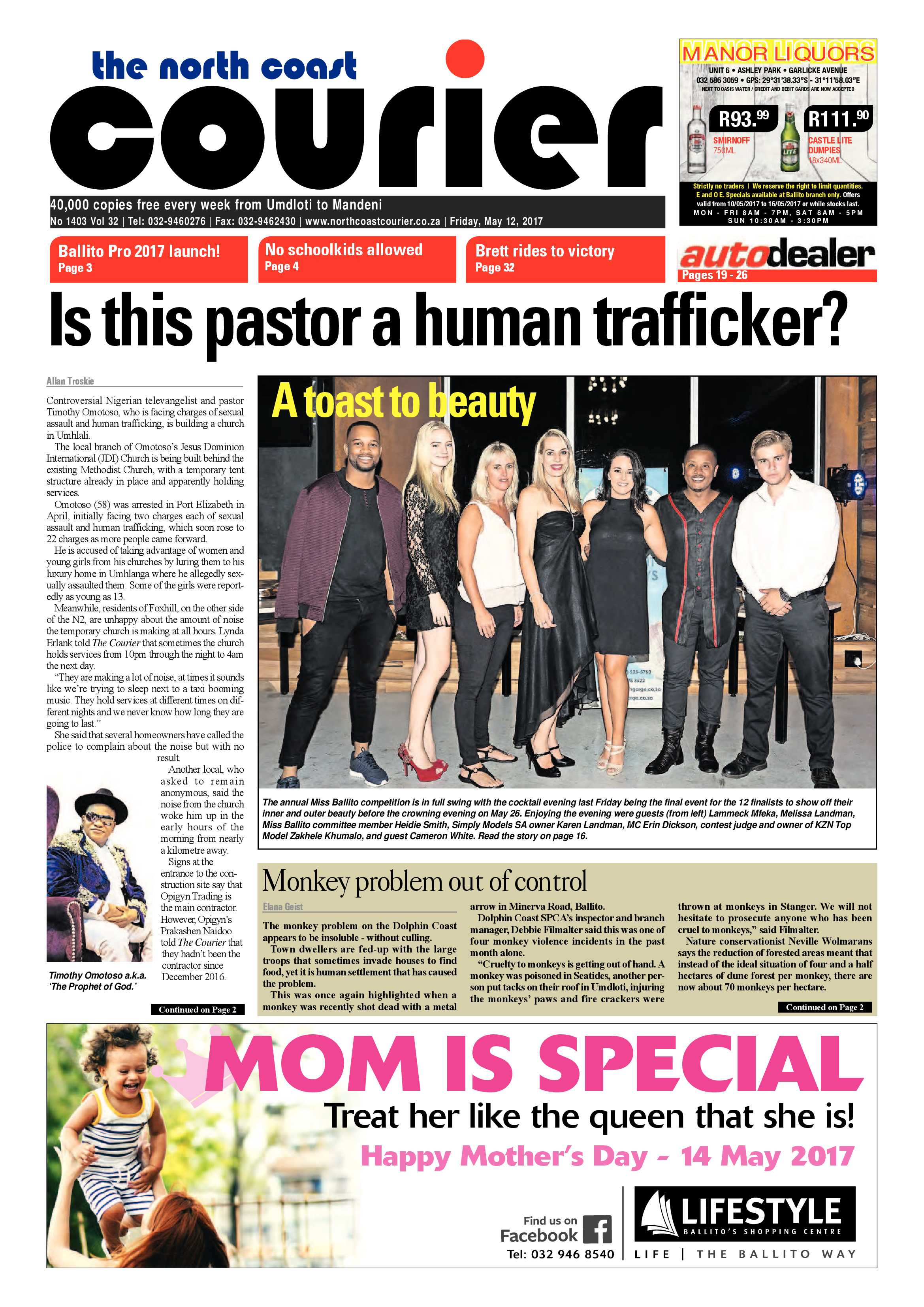 The North Coast Courier – 12 May 2017 page 1
