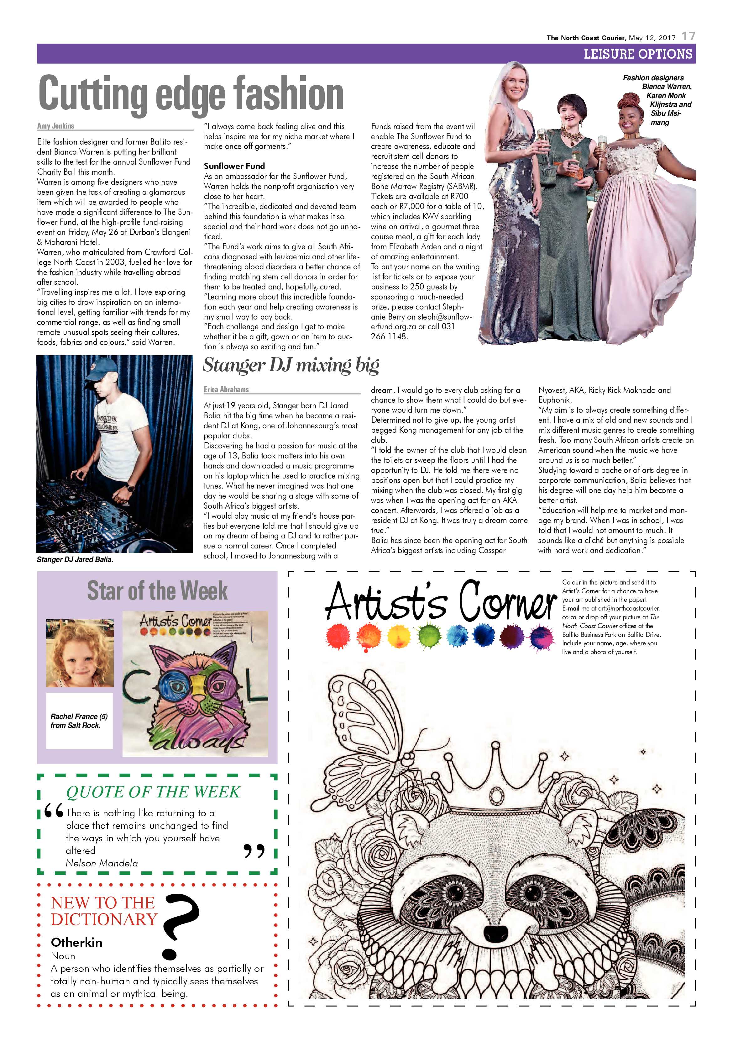 The North Coast Courier – 12 May 2017 page 17