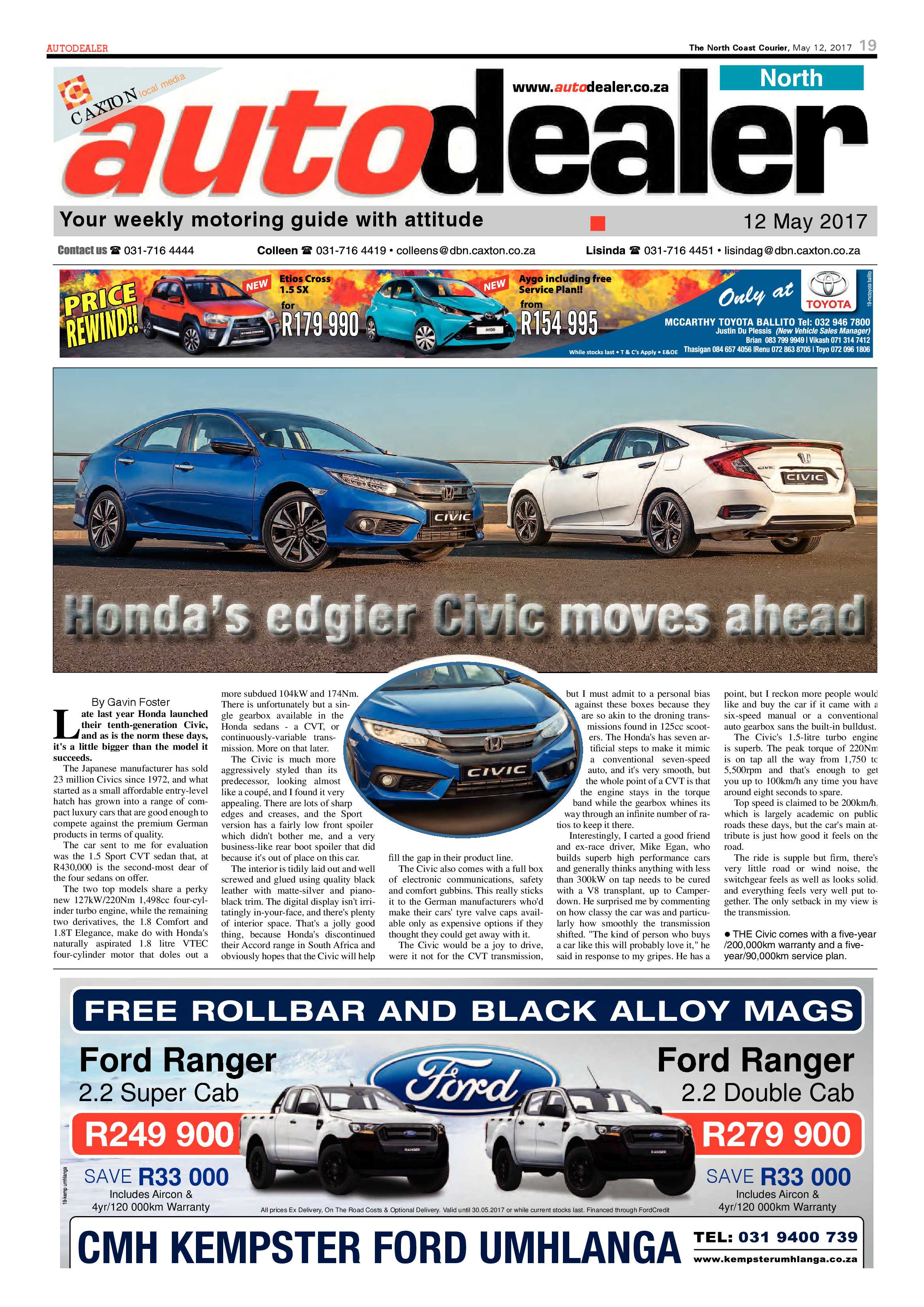 The North Coast Courier – 12 May 2017 page 19