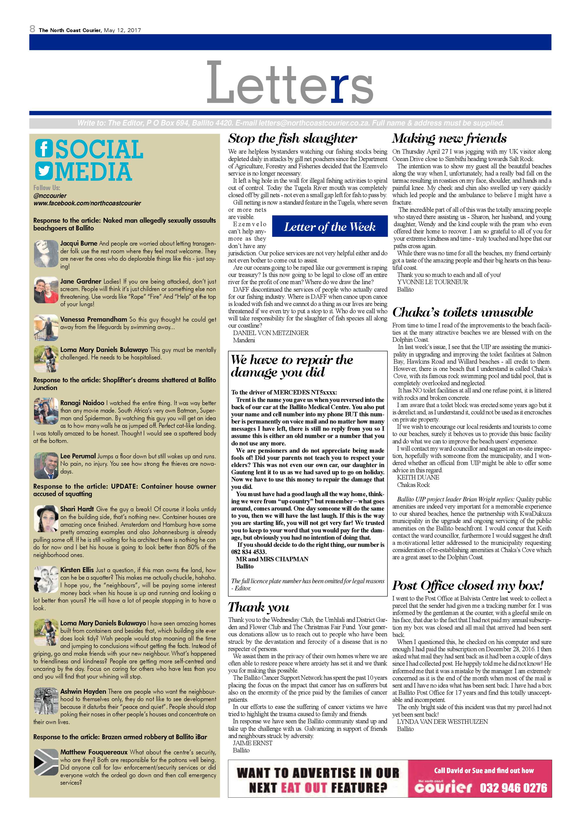 The North Coast Courier – 12 May 2017 page 8