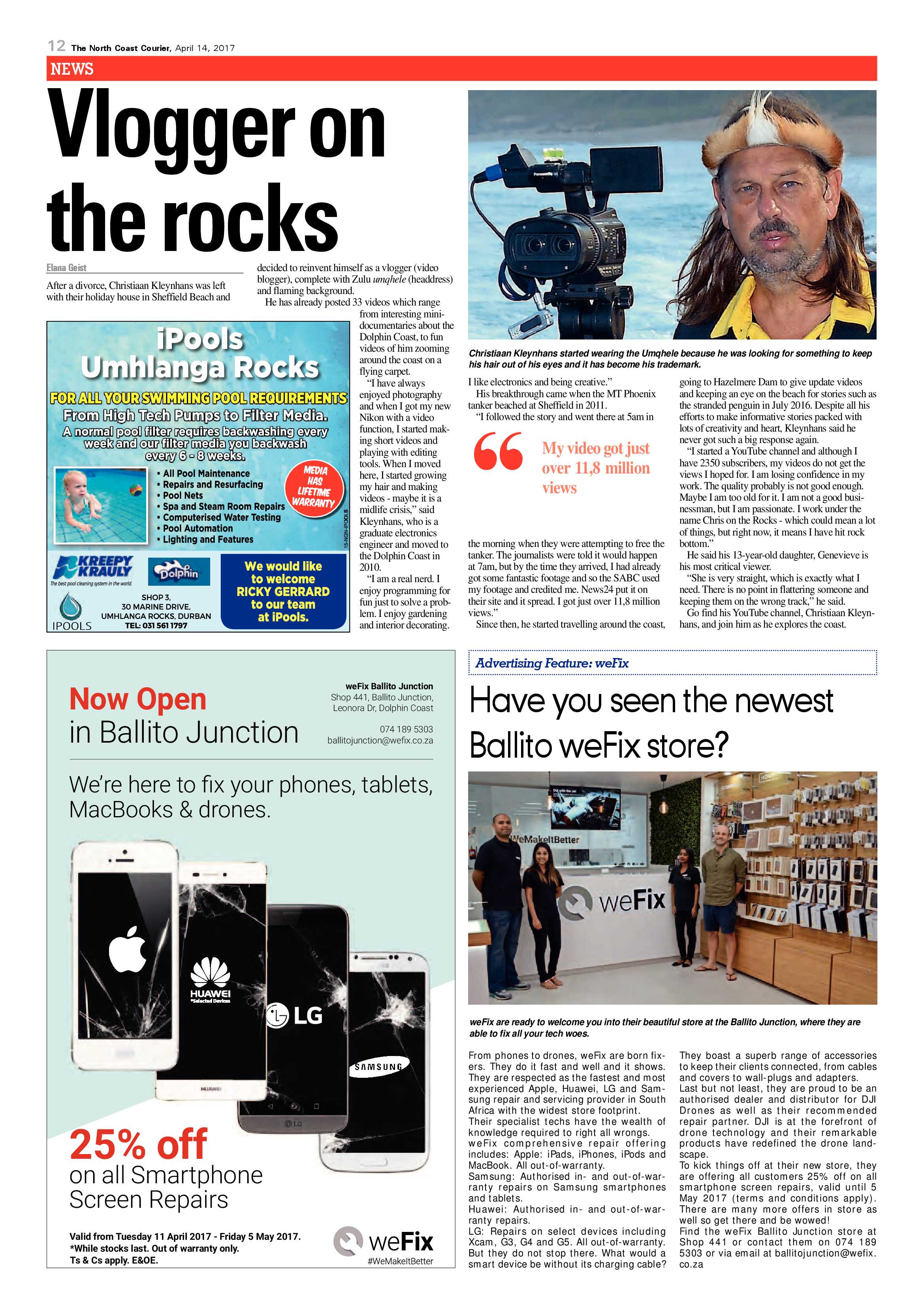 The North Coast Courier – 14 April 2017 page 12