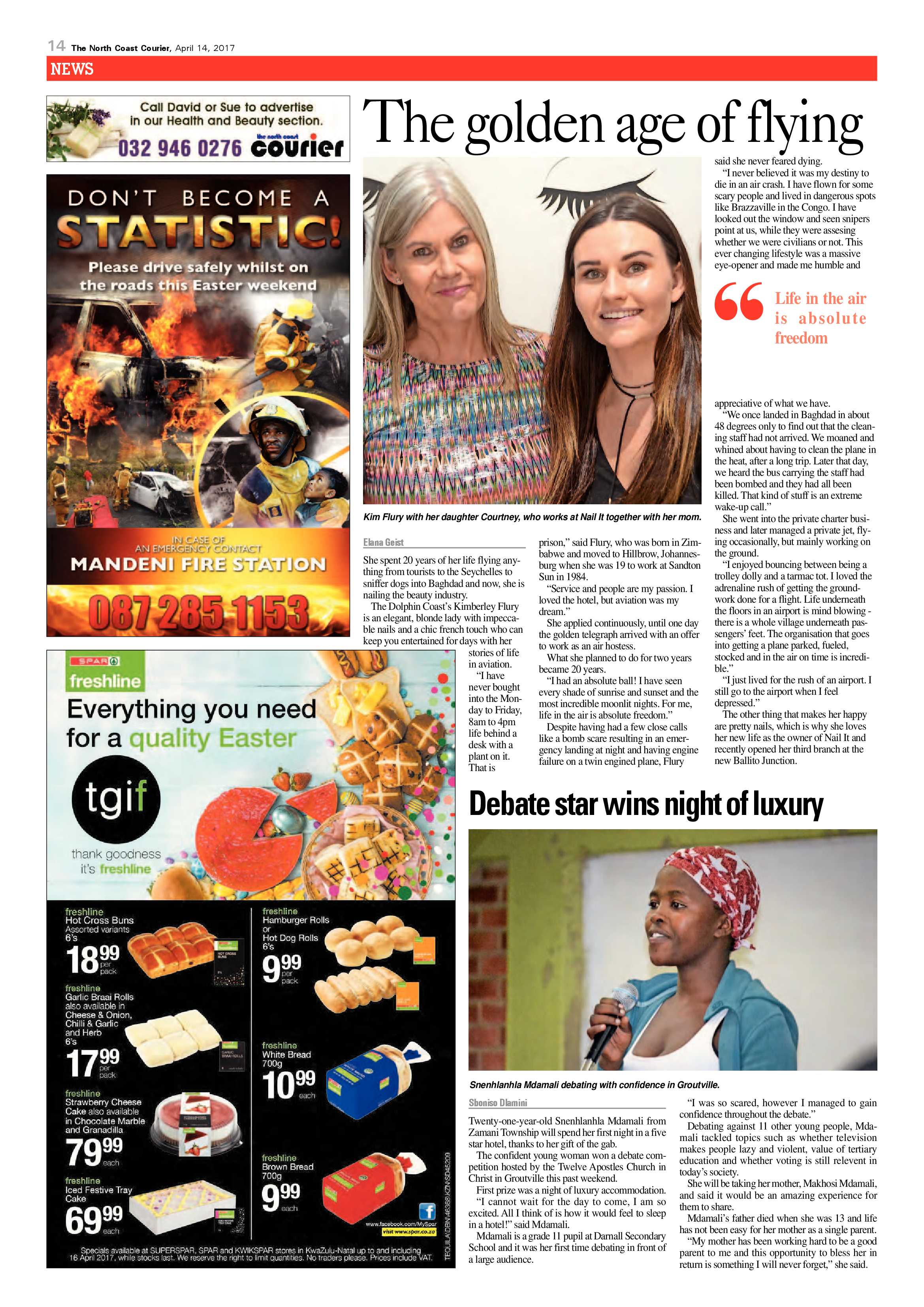 The North Coast Courier – 14 April 2017 page 14