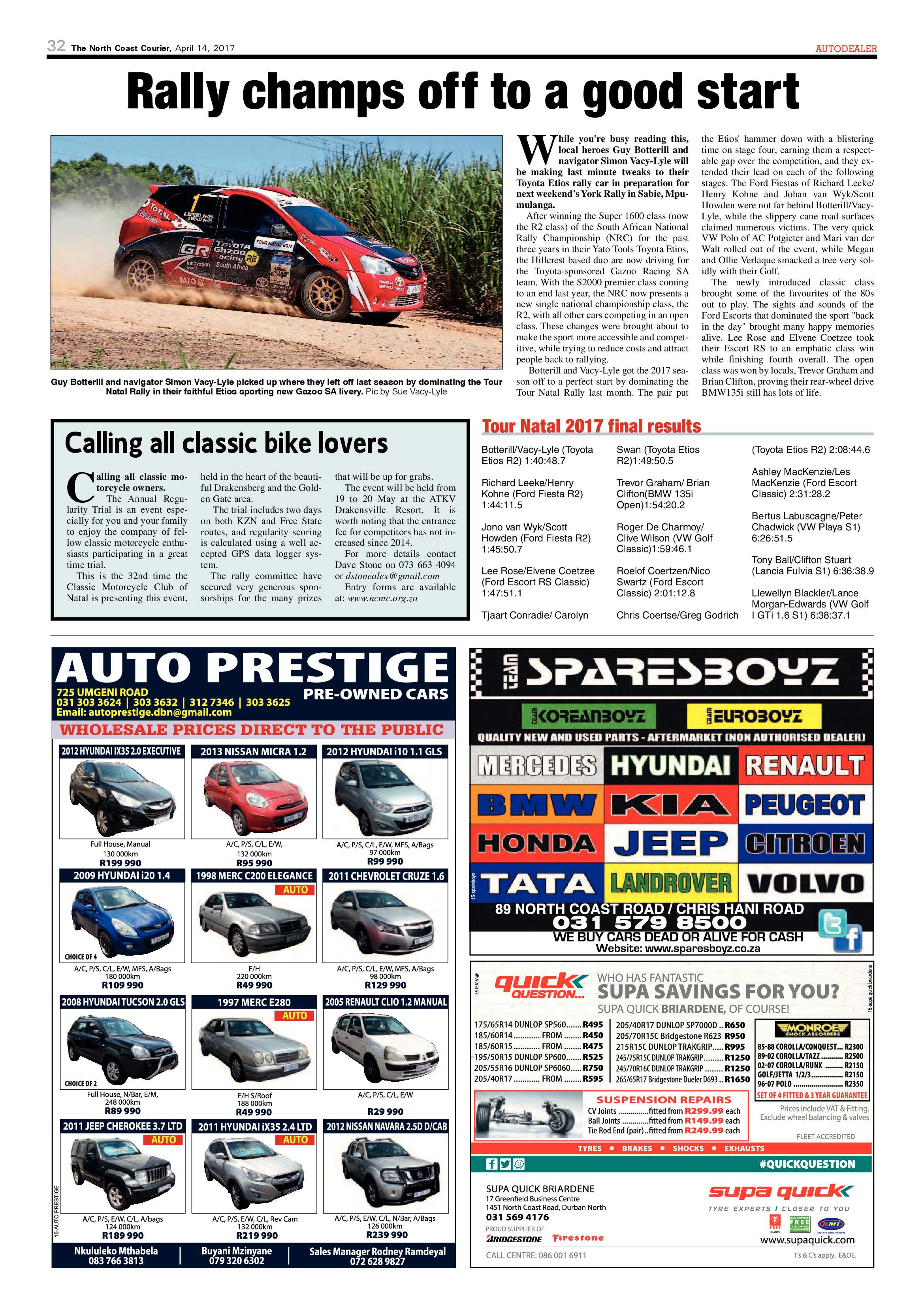 The North Coast Courier – 14 April 2017 page 32