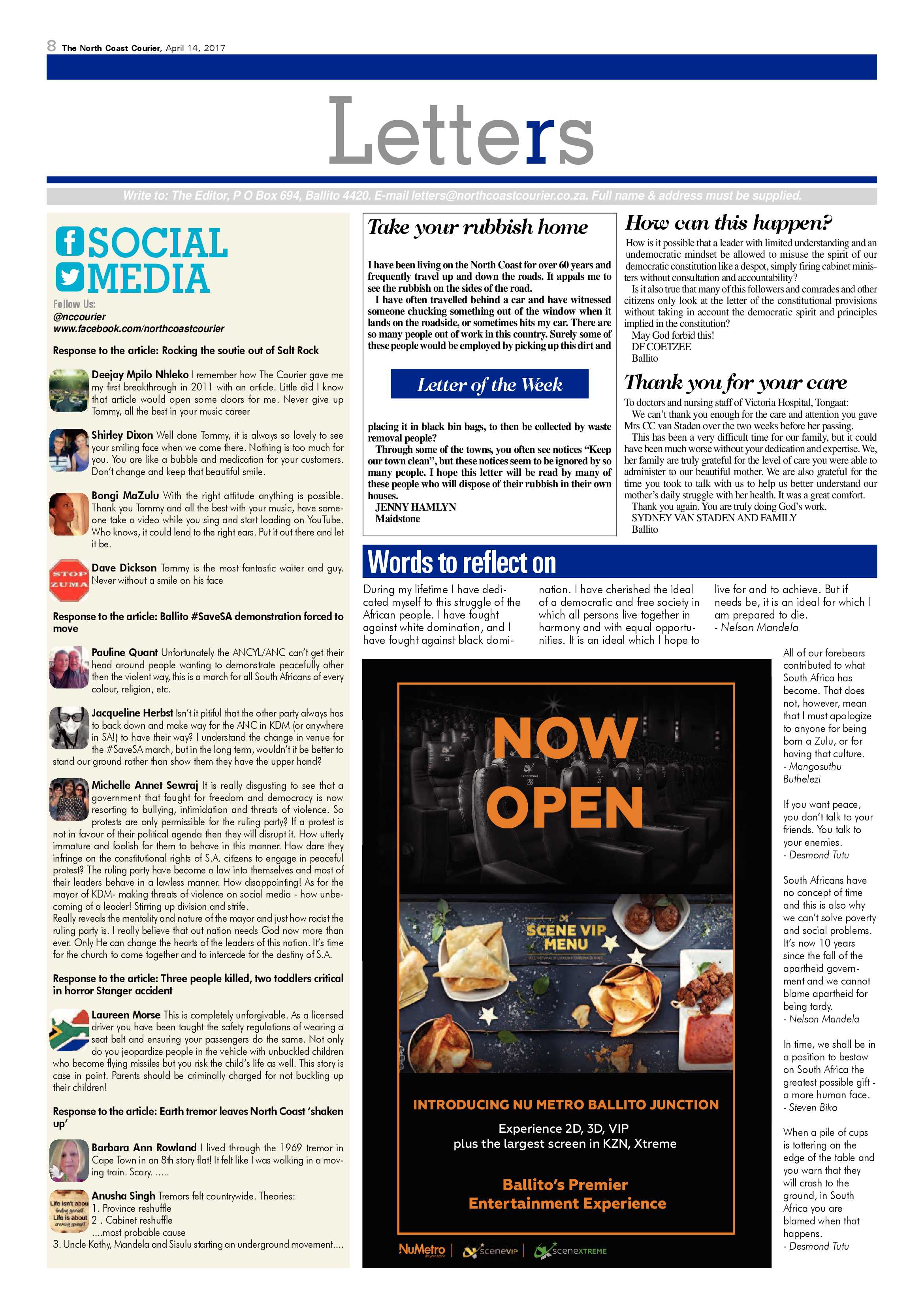 The North Coast Courier – 14 April 2017 page 8
