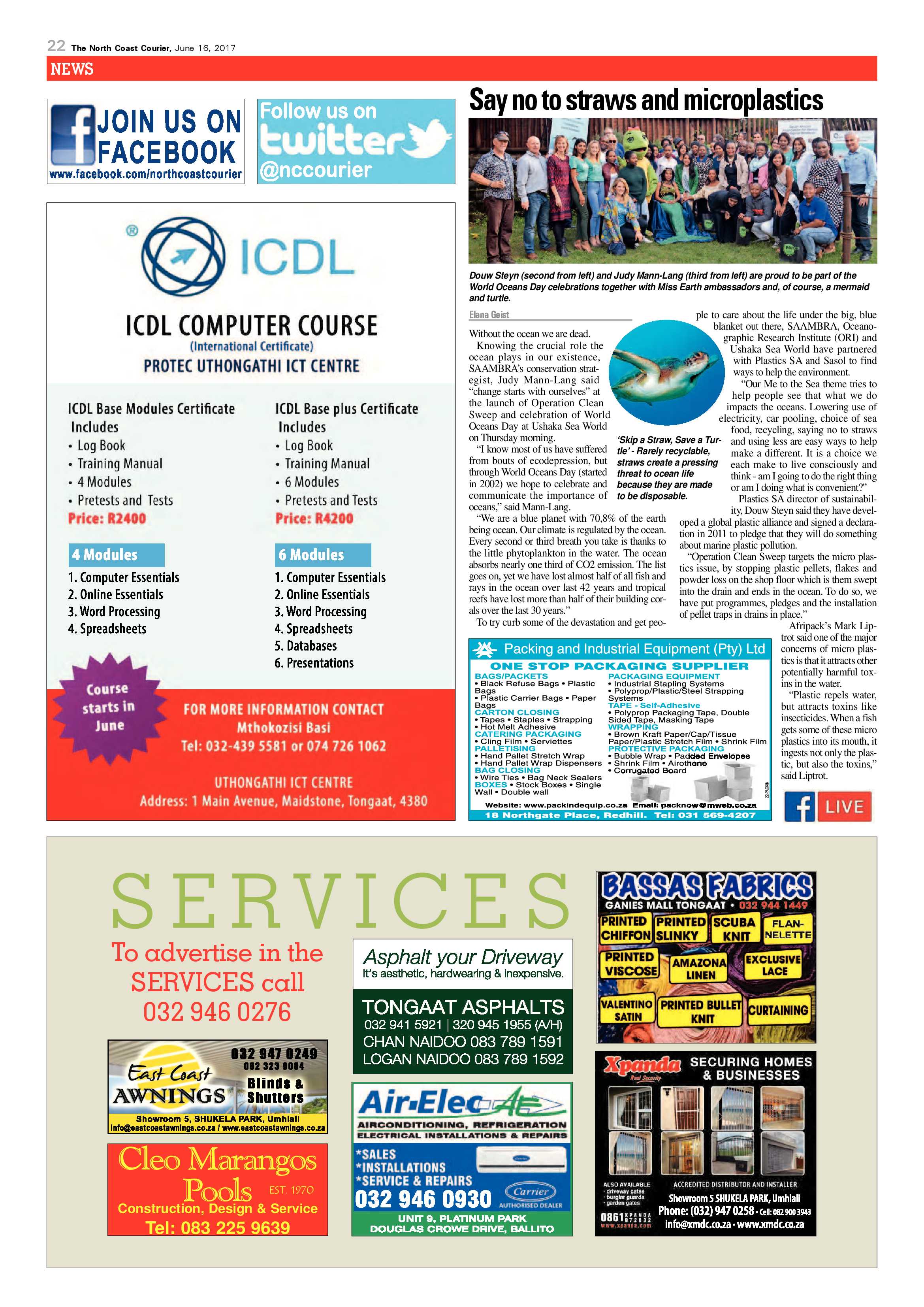 The North Coast Courier – 16 June 2017 page 22