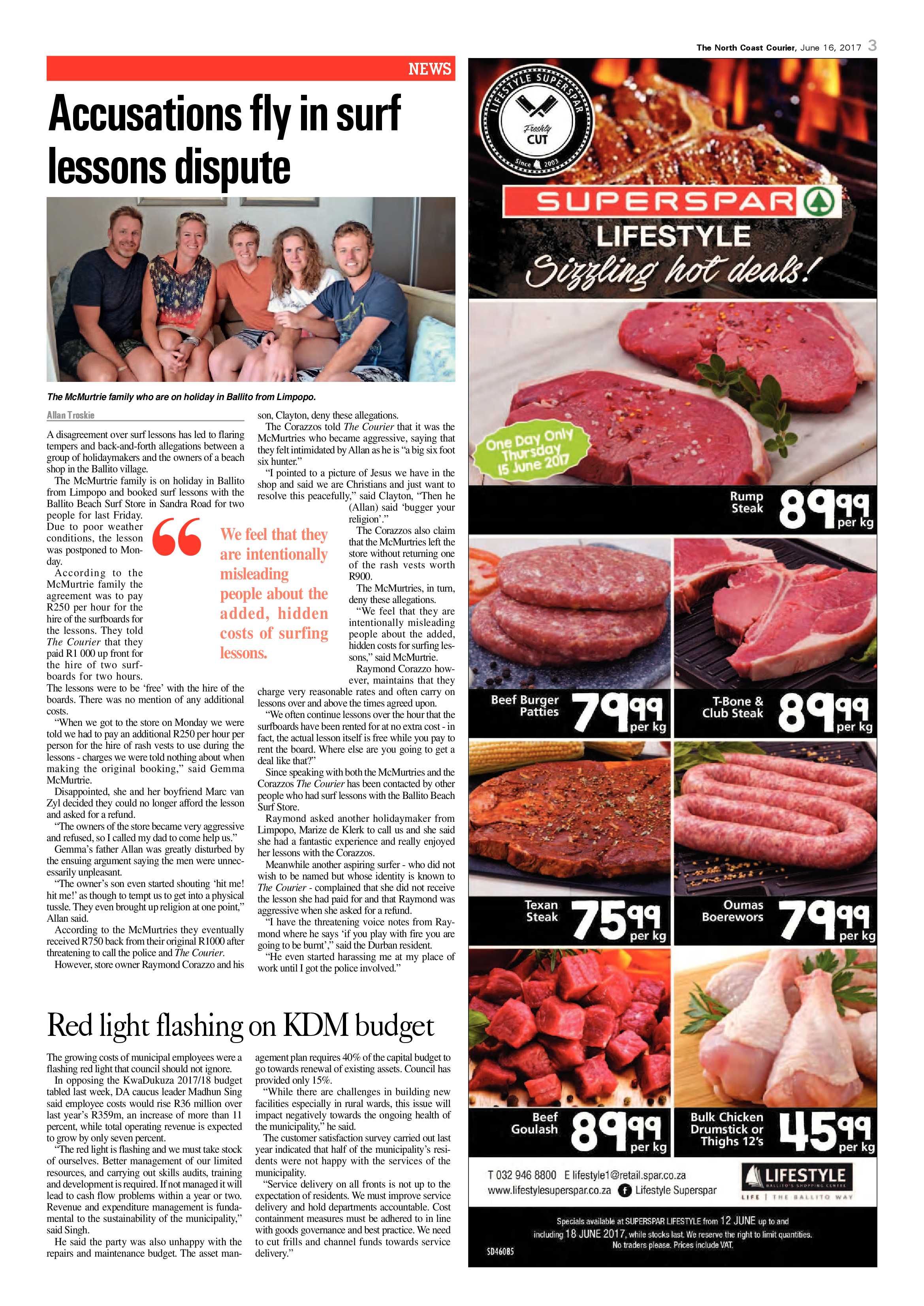 The North Coast Courier – 16 June 2017 page 3
