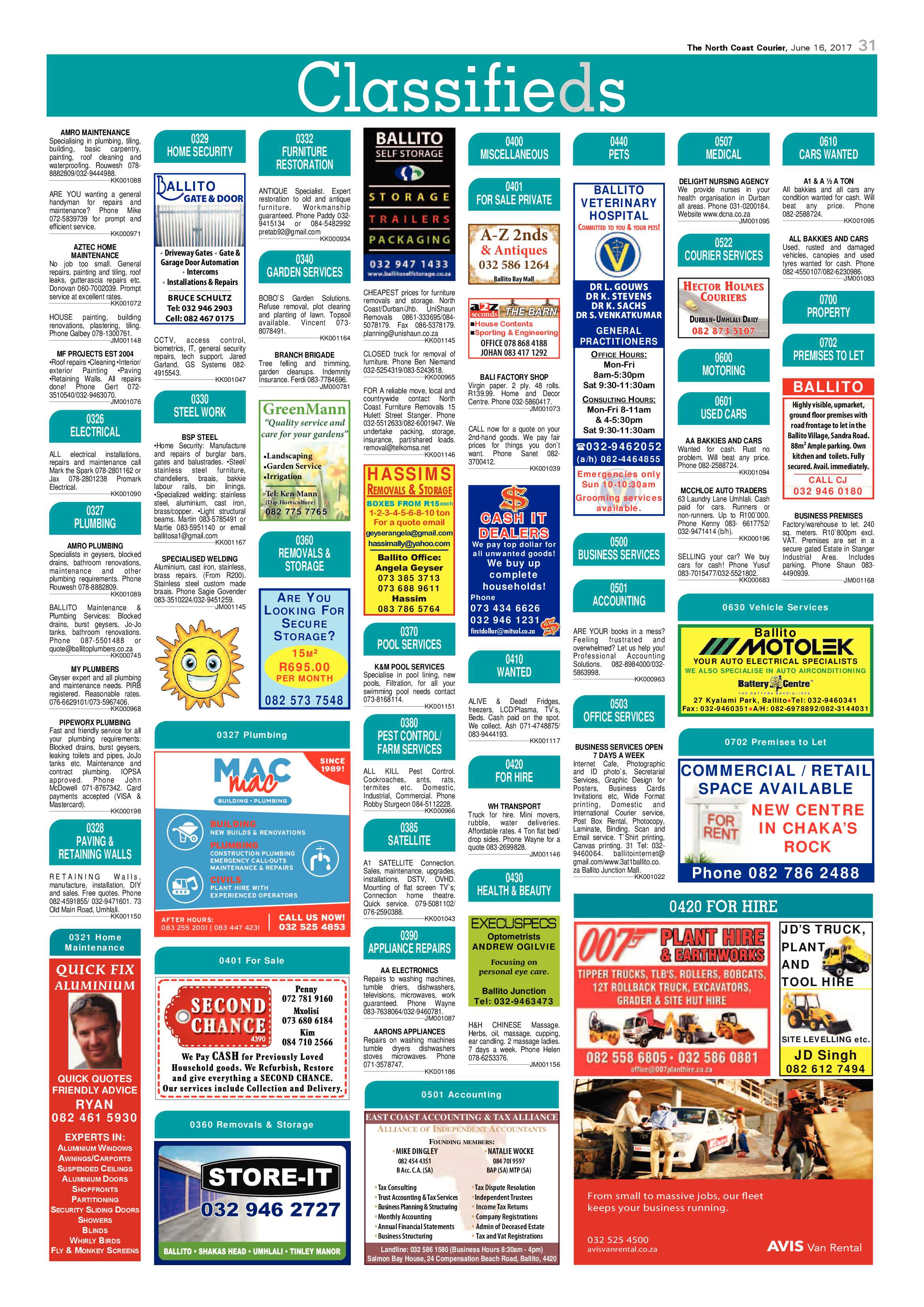 The North Coast Courier – 16 June 2017 page 31
