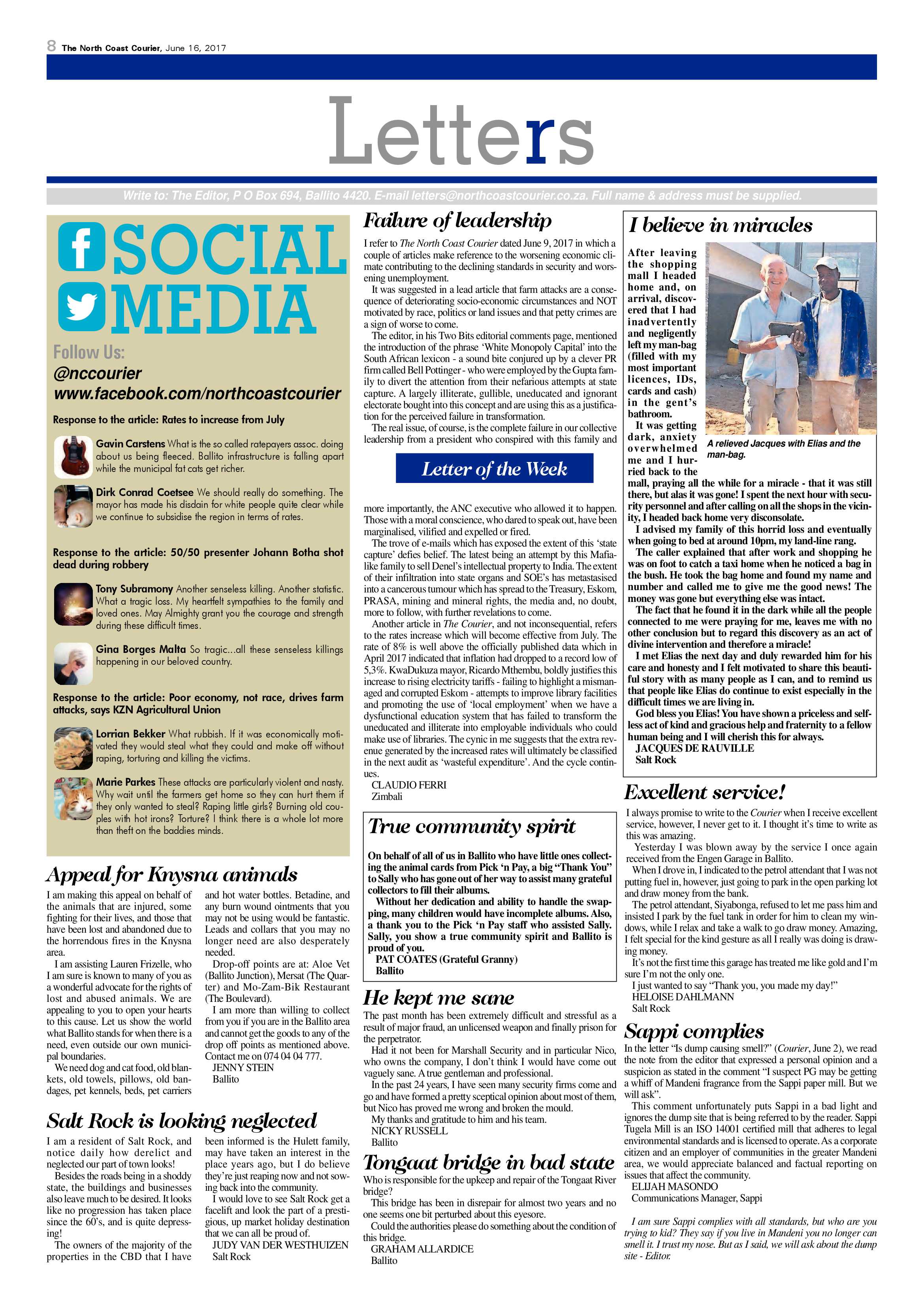 The North Coast Courier – 16 June 2017 page 8