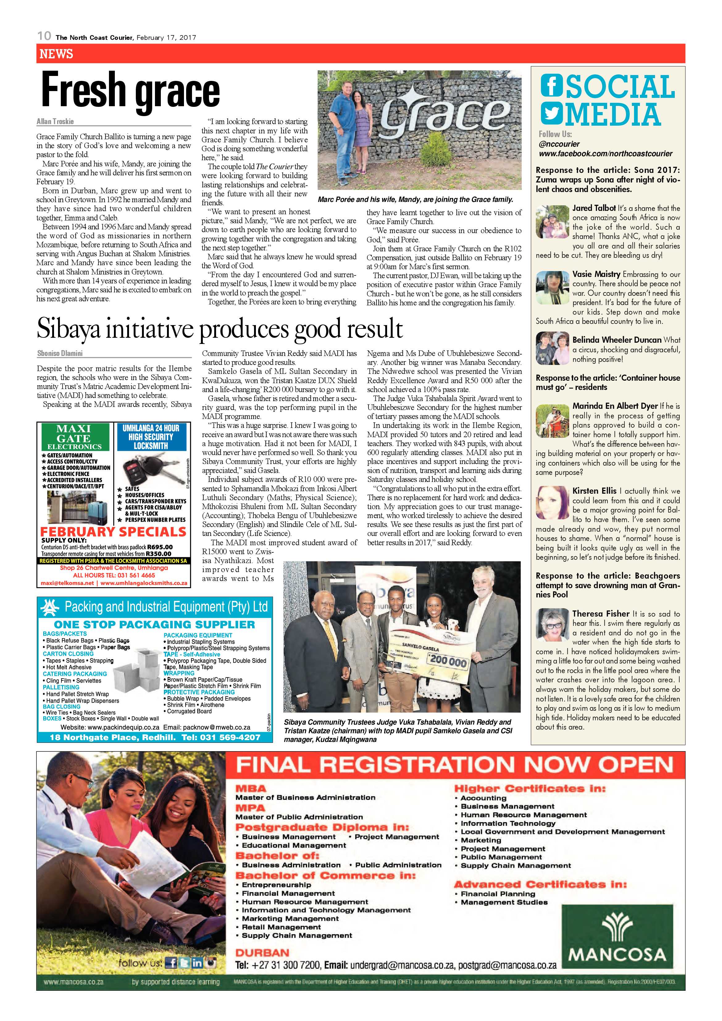 The North Coast Courier – 17 February 2017 page 10