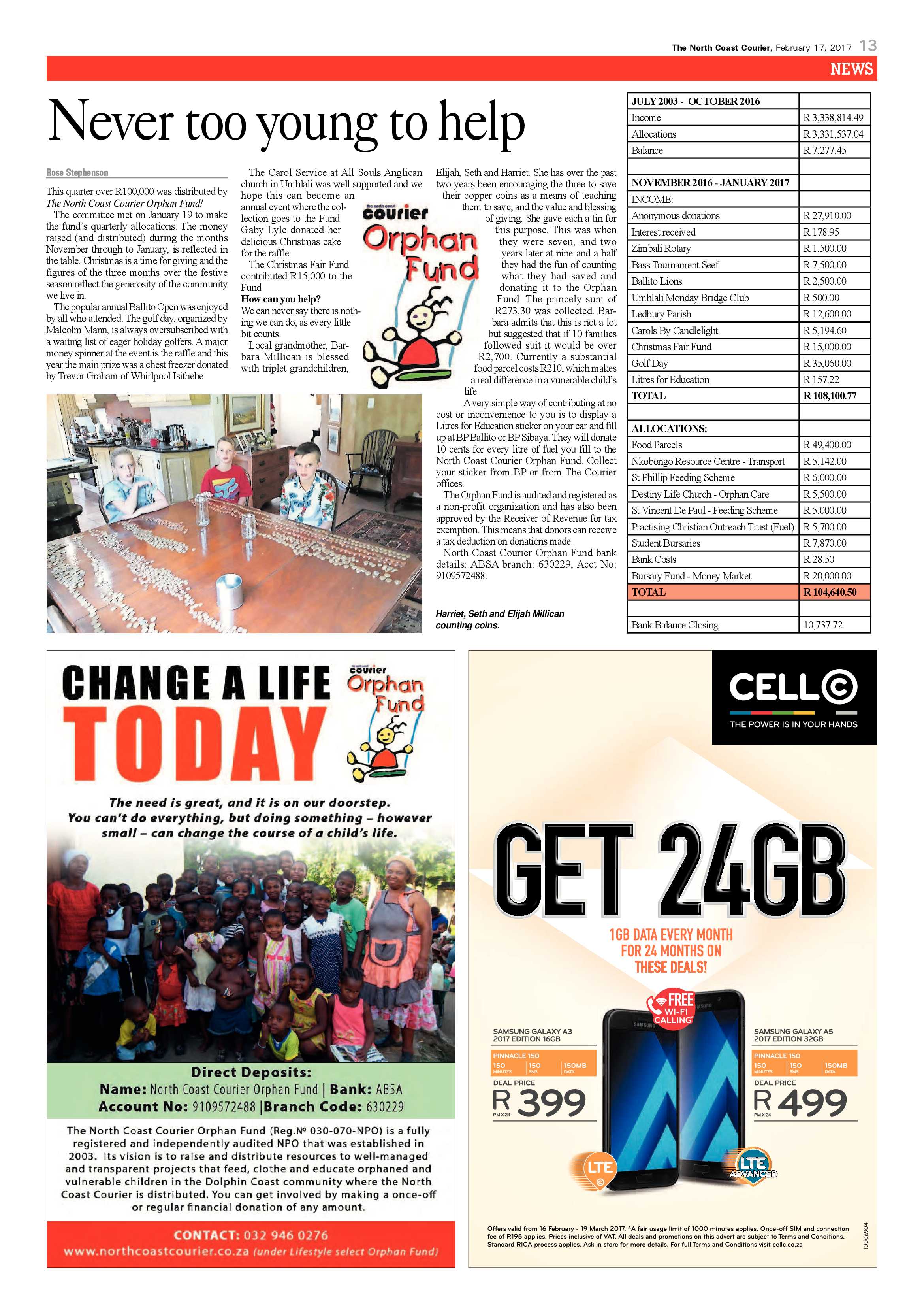 The North Coast Courier – 17 February 2017 page 13