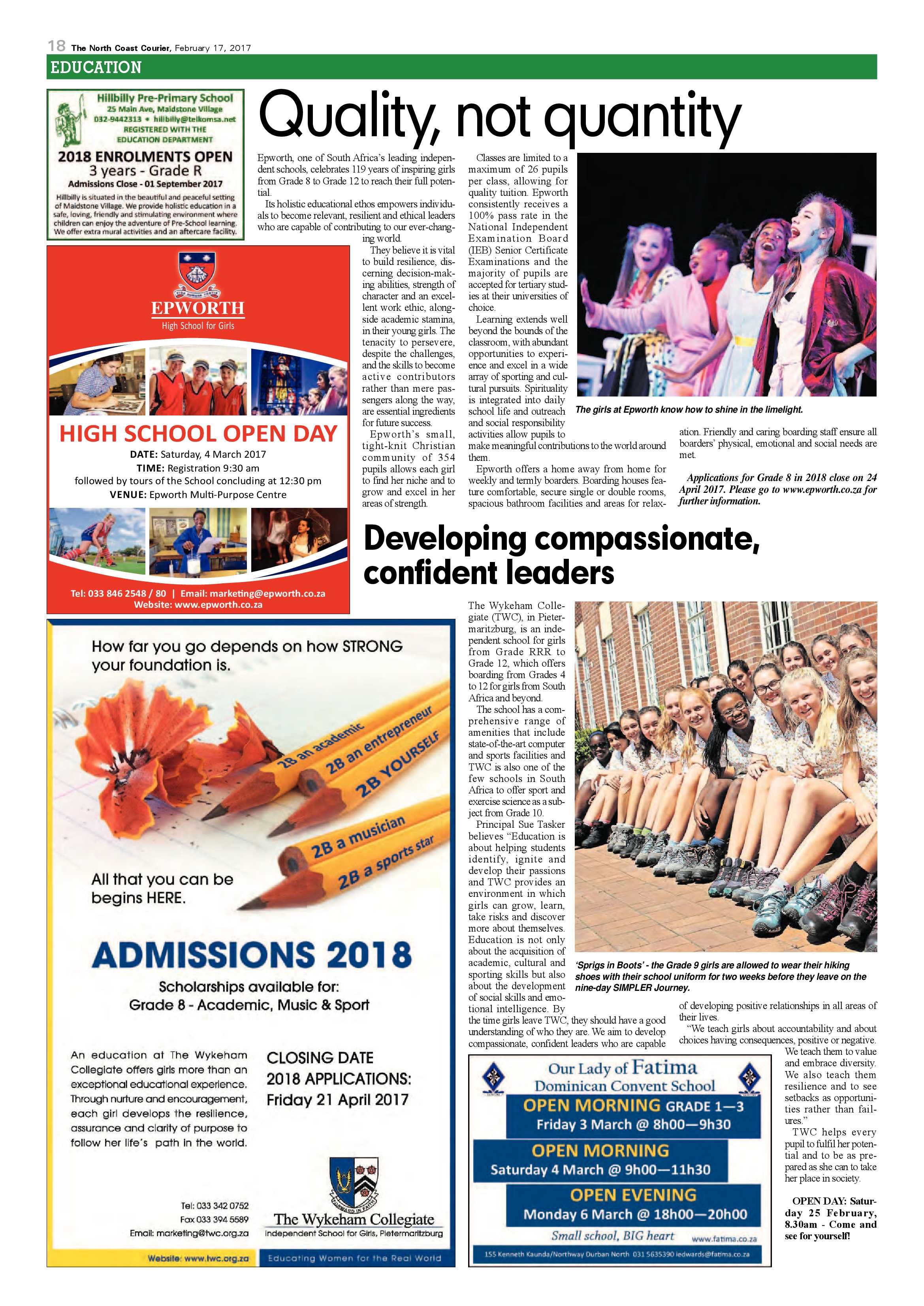 The North Coast Courier – 17 February 2017 page 18