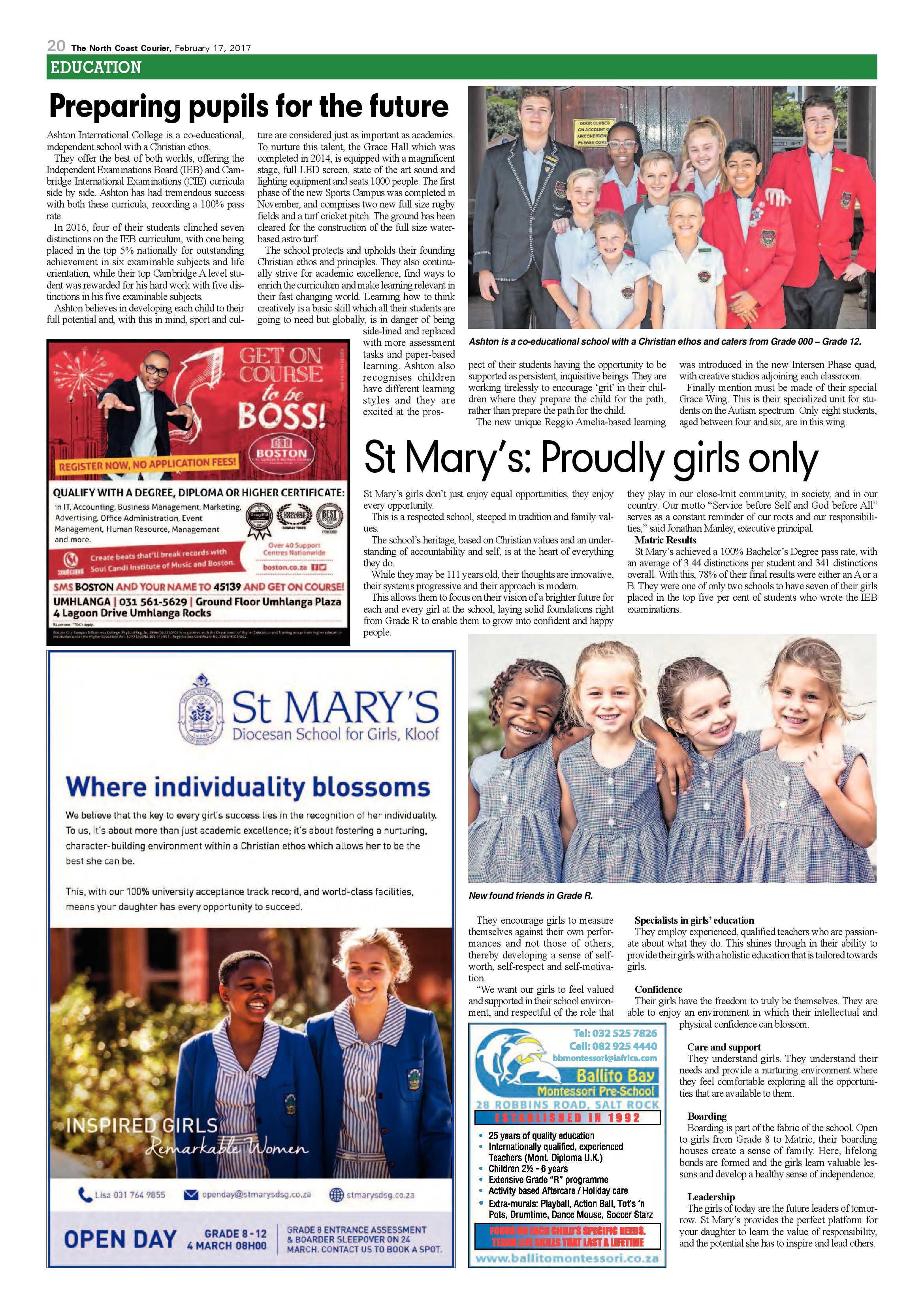 The North Coast Courier – 17 February 2017 page 20