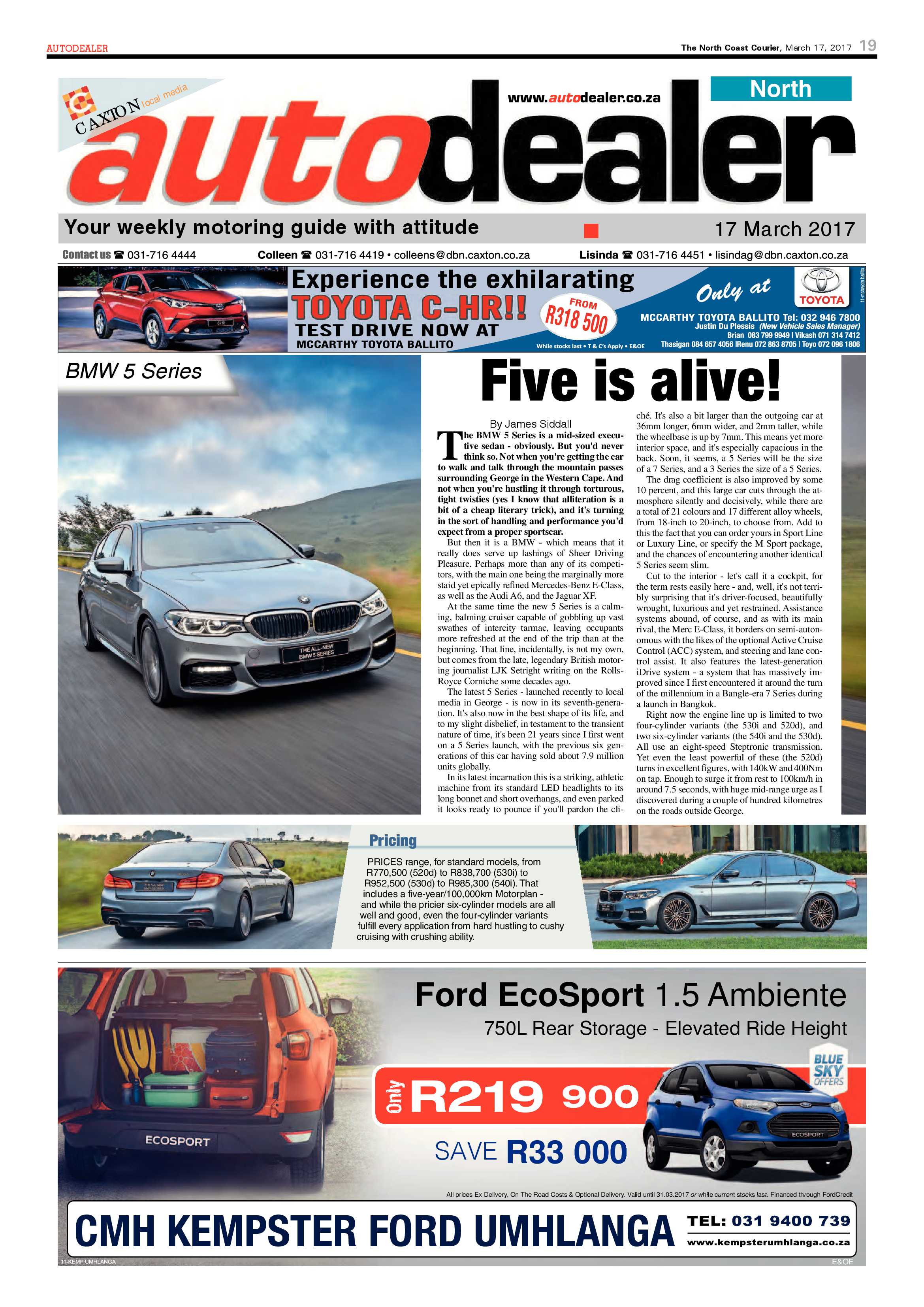 The North Coast Courier – 17 March 2017 page 19