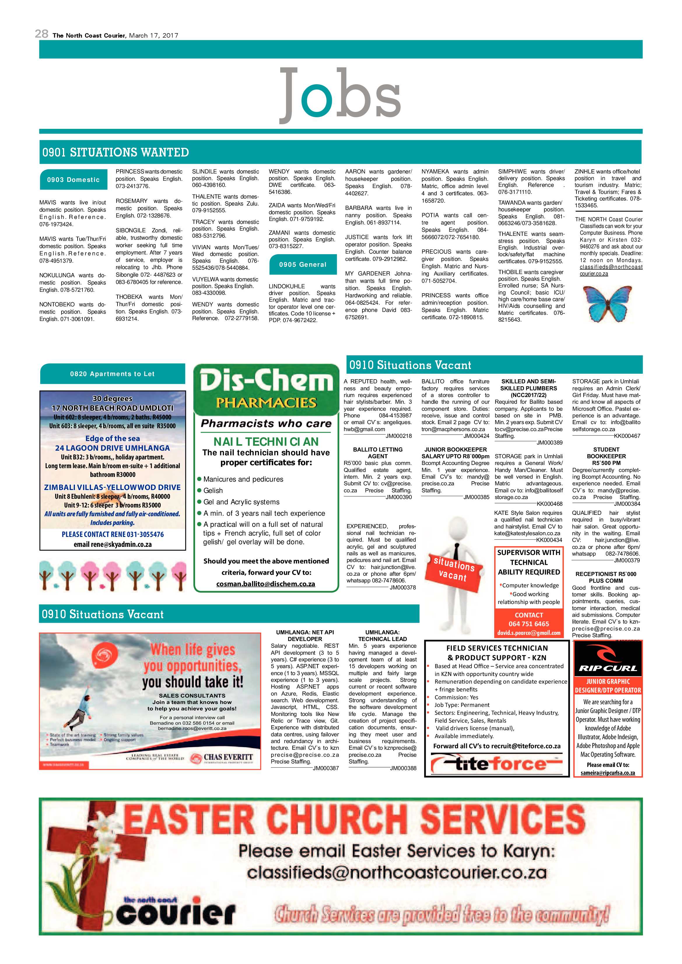 The North Coast Courier – 17 March 2017 page 28