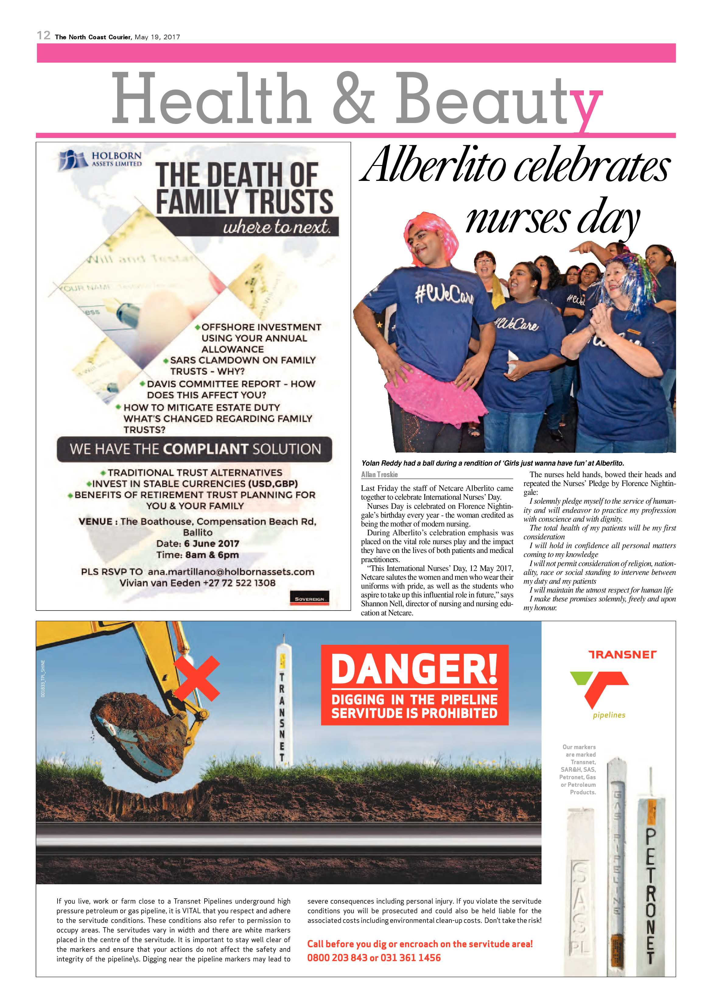 The North Coast Courier – 19 May 2017 page 12