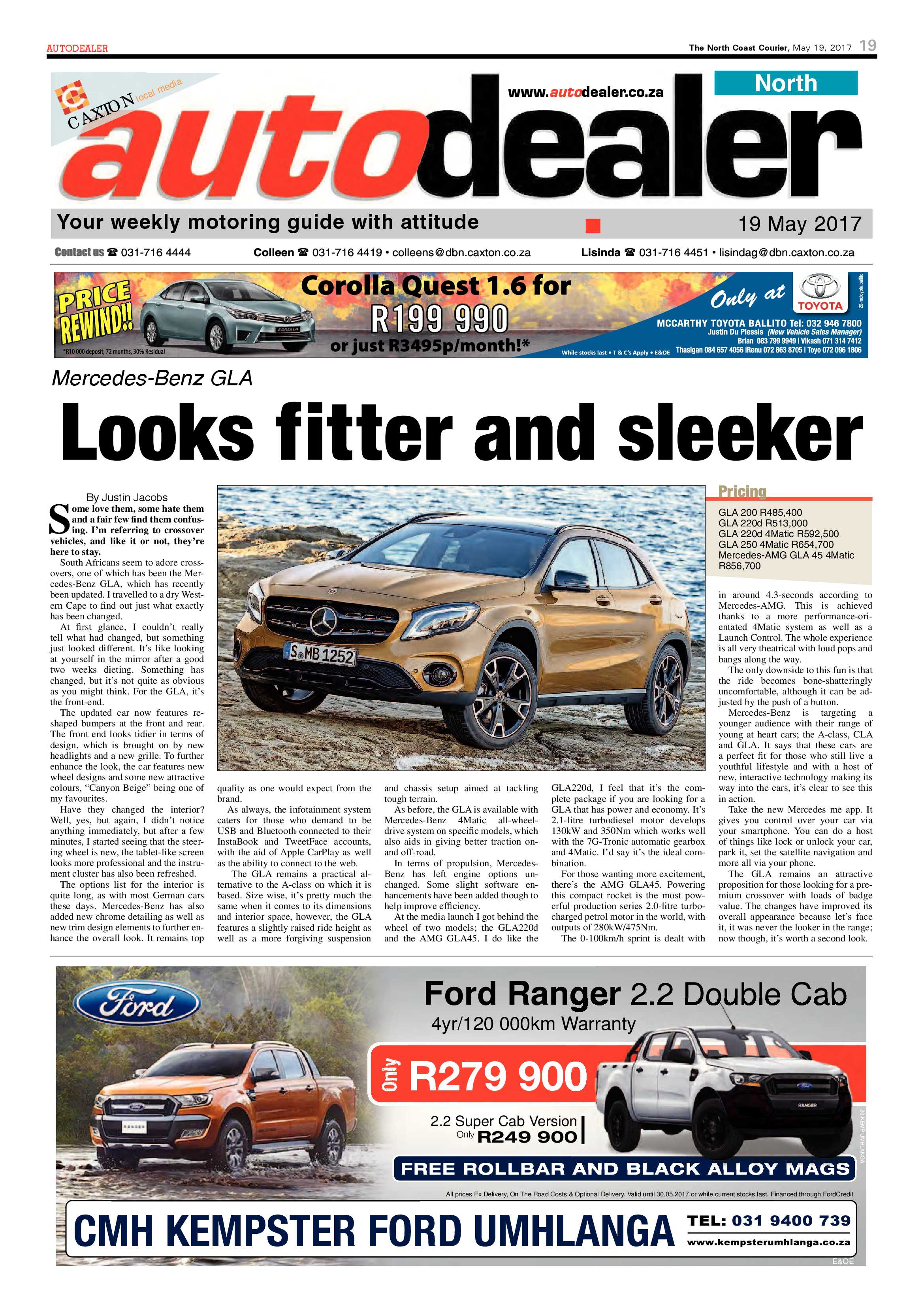 The North Coast Courier – 19 May 2017 page 19
