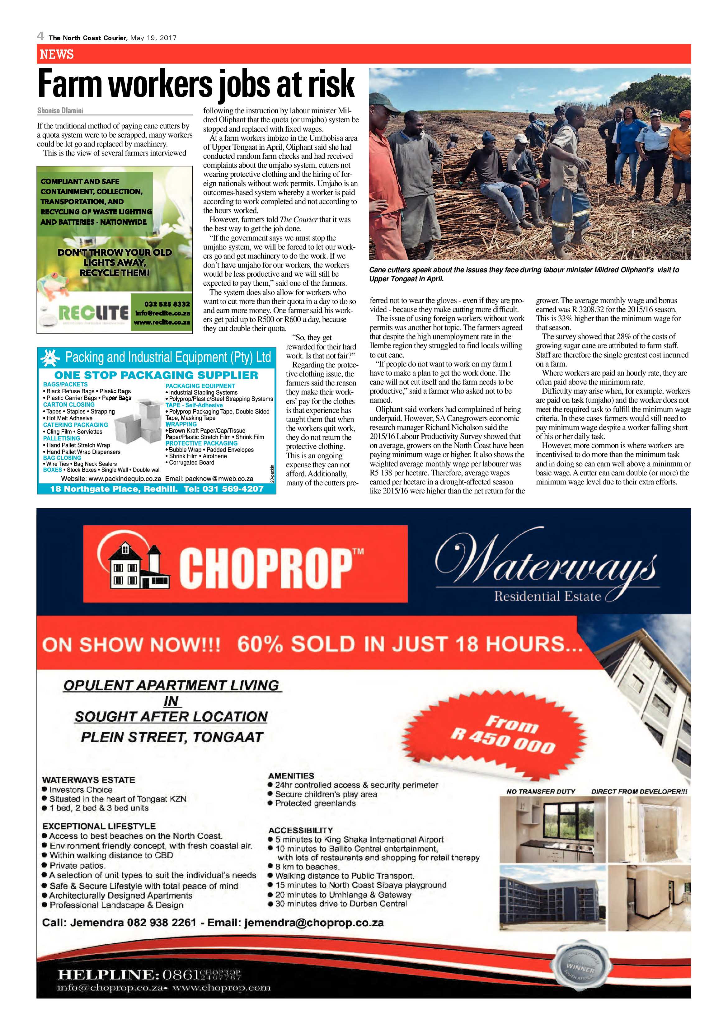 The North Coast Courier – 19 May 2017 page 4