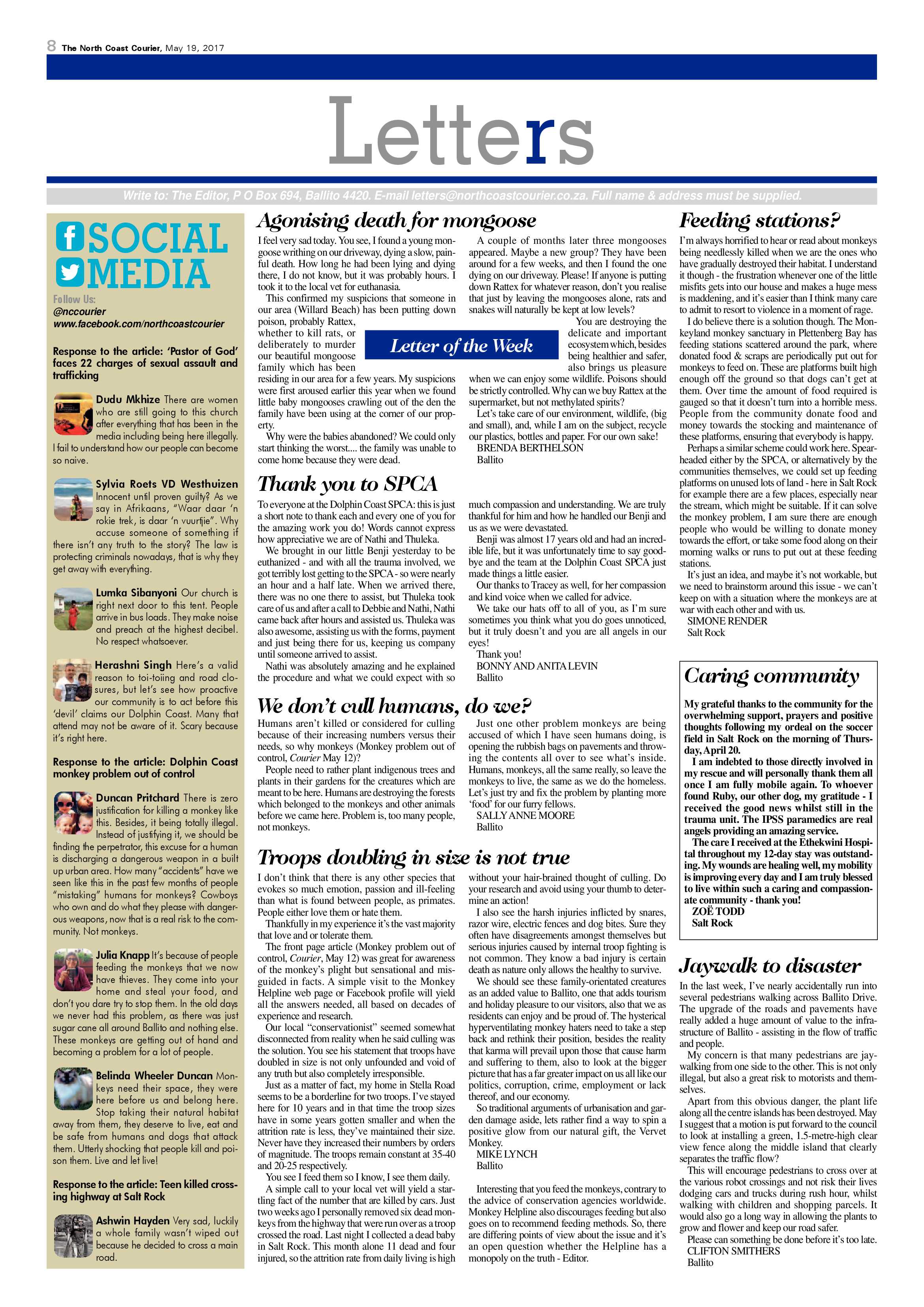 The North Coast Courier – 19 May 2017 page 8