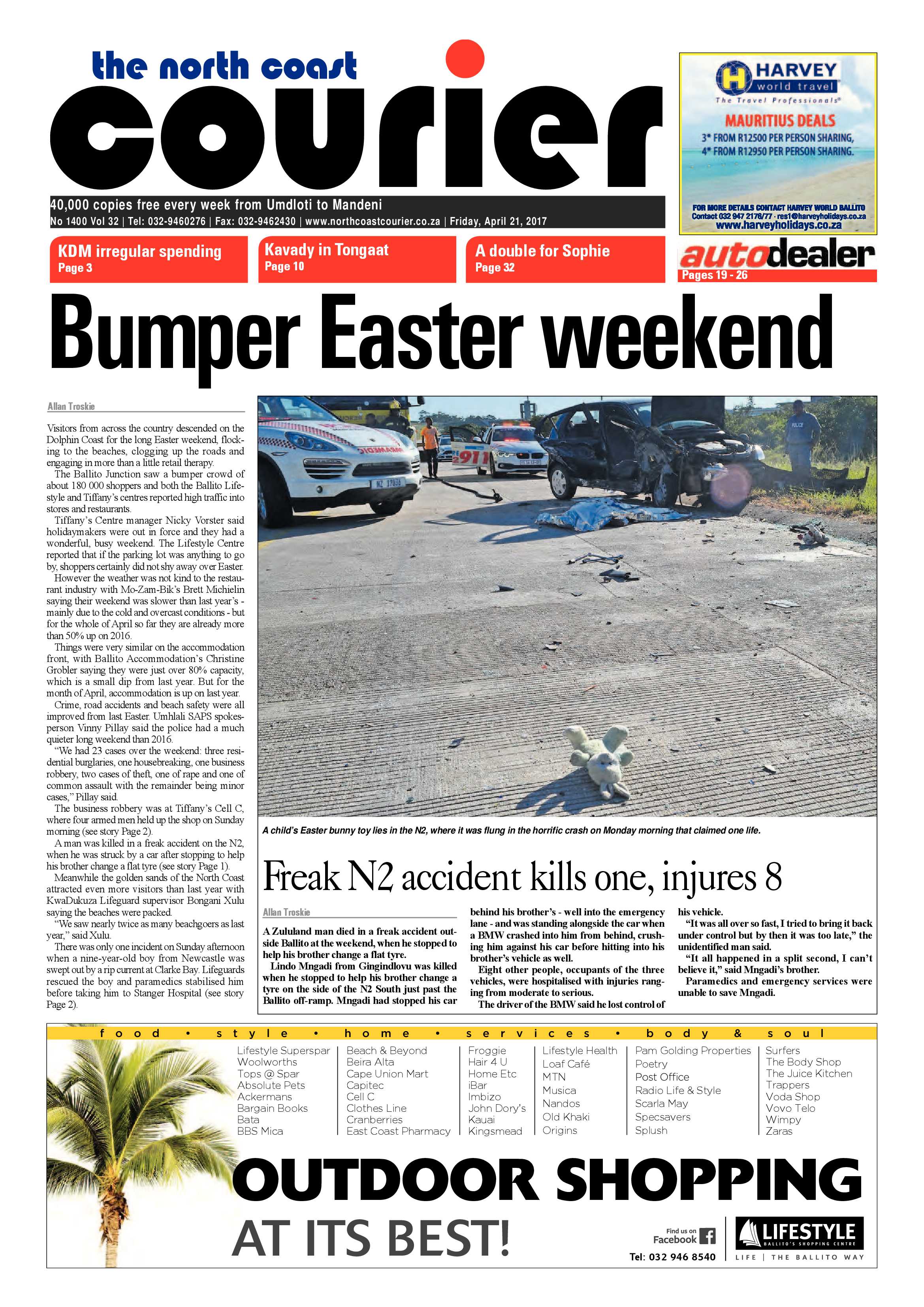 The North Coast Courier – 21 April 2017 page 1