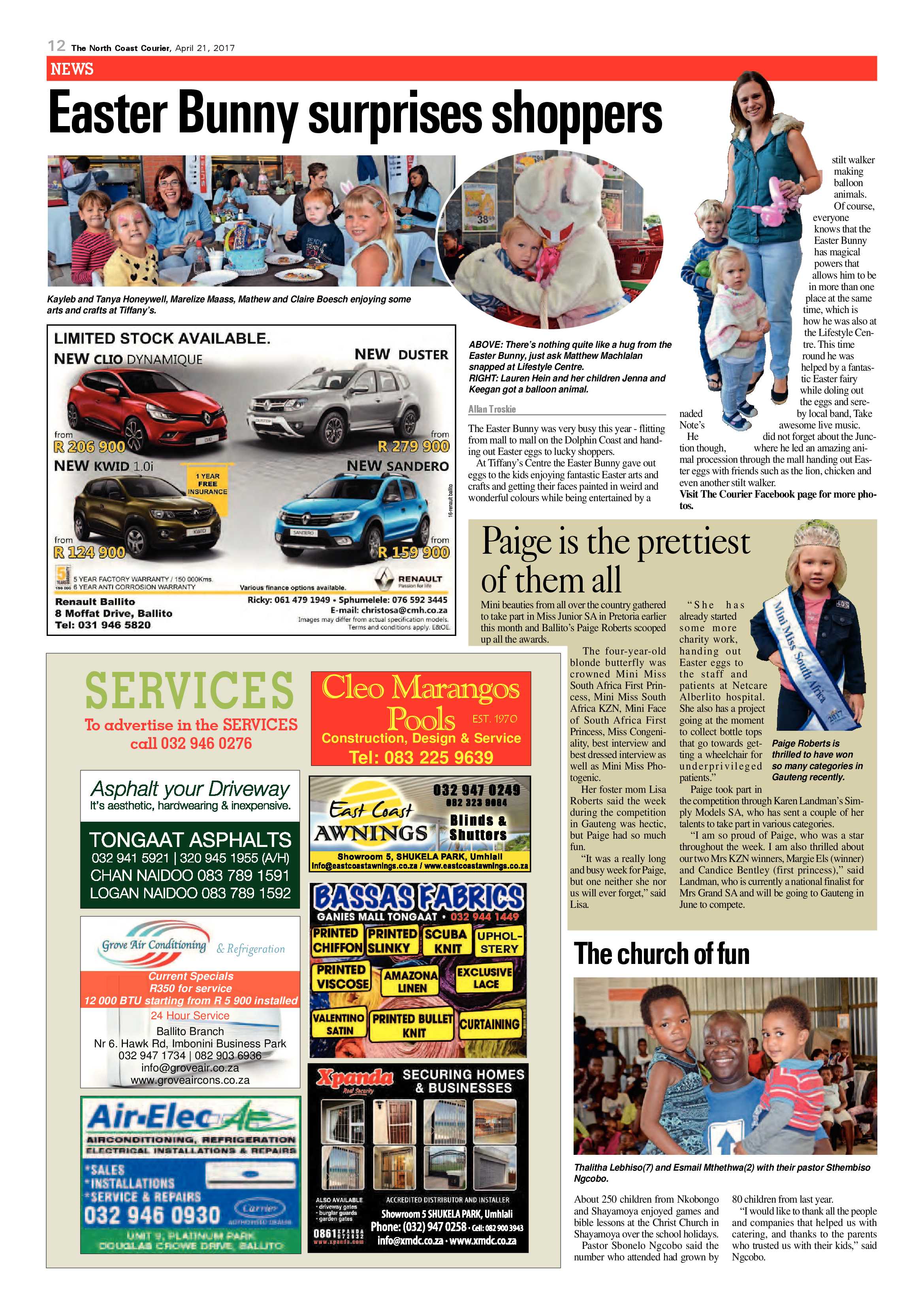 The North Coast Courier – 21 April 2017 page 12
