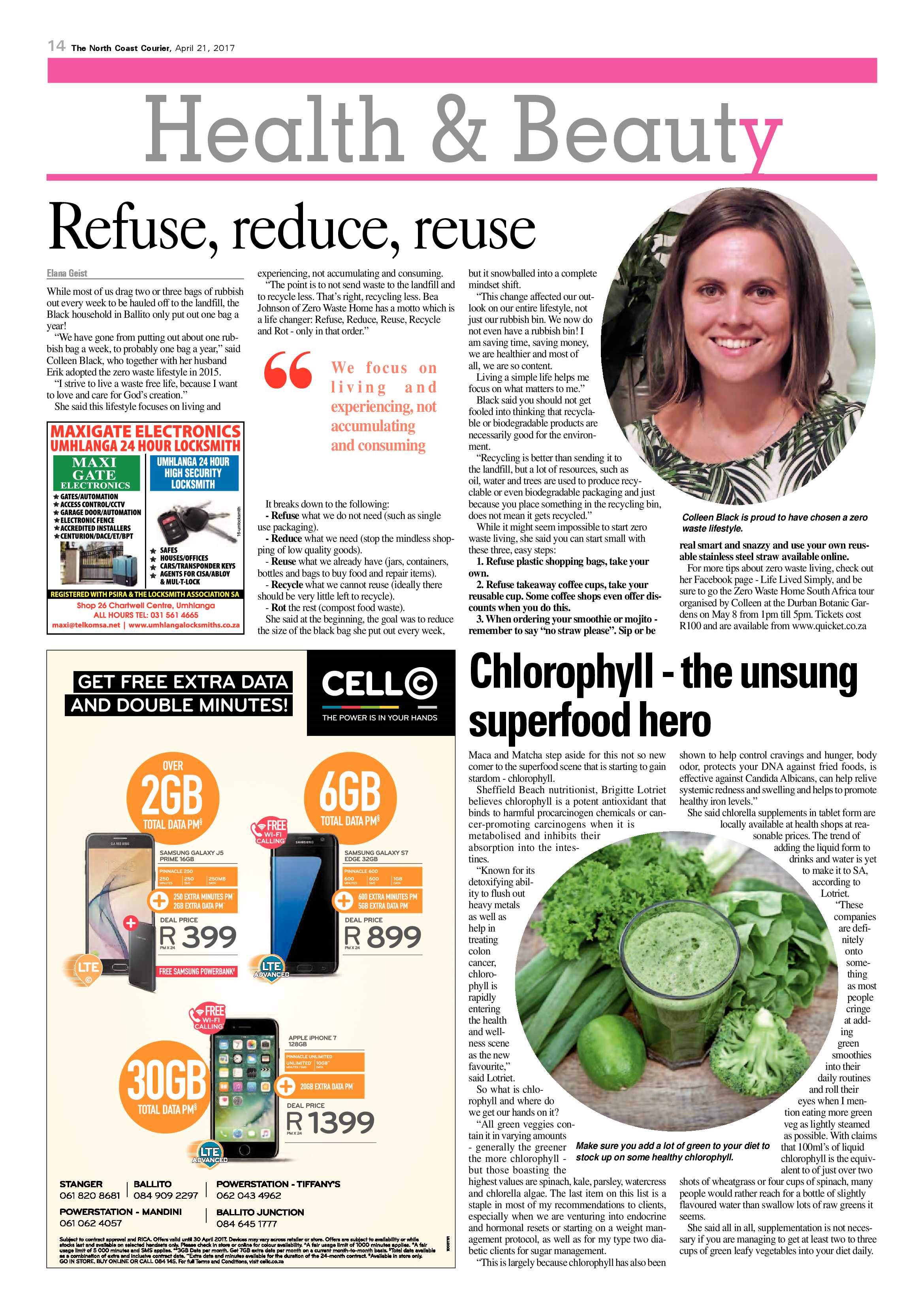 The North Coast Courier – 21 April 2017 page 14