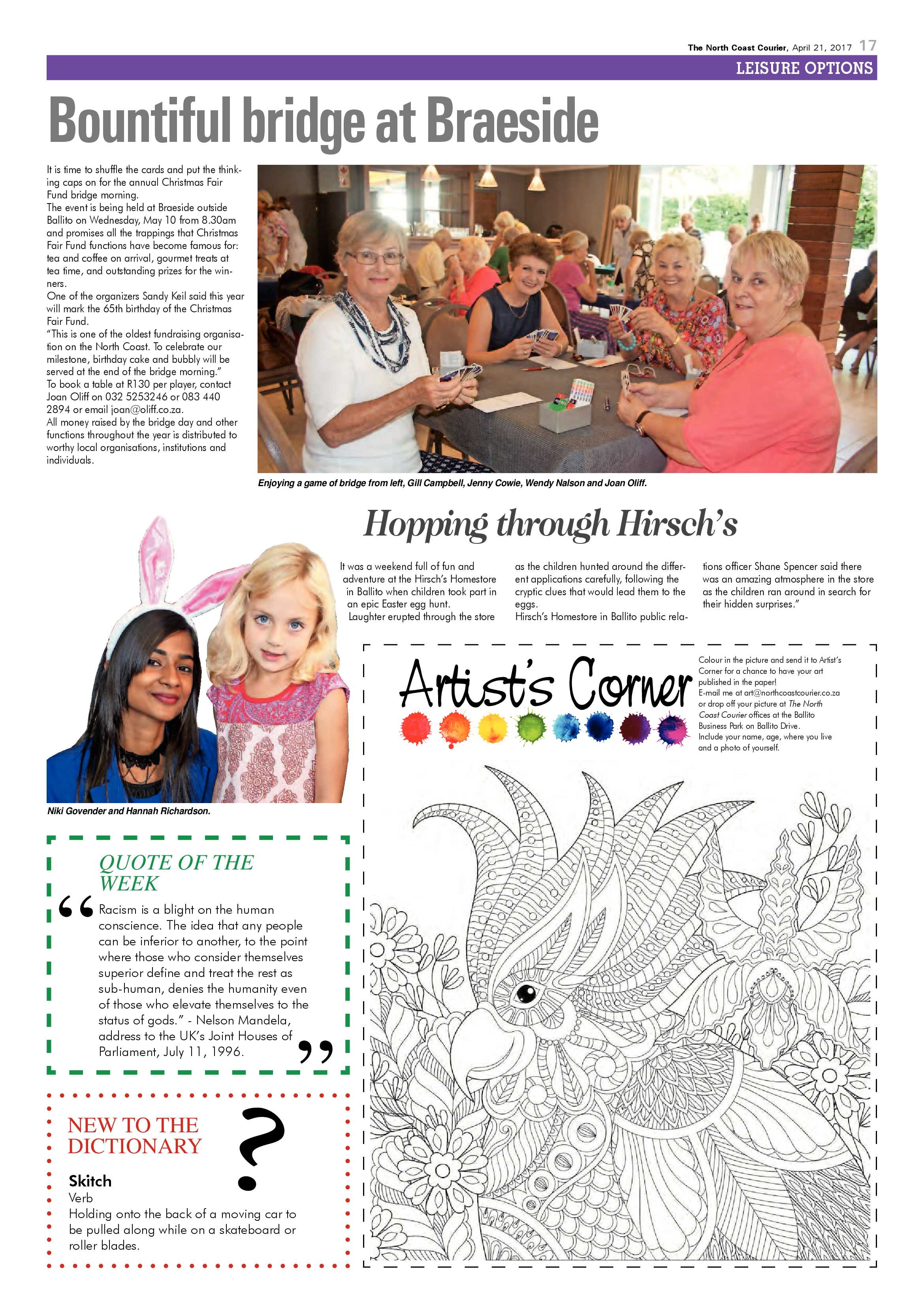 The North Coast Courier – 21 April 2017 page 17