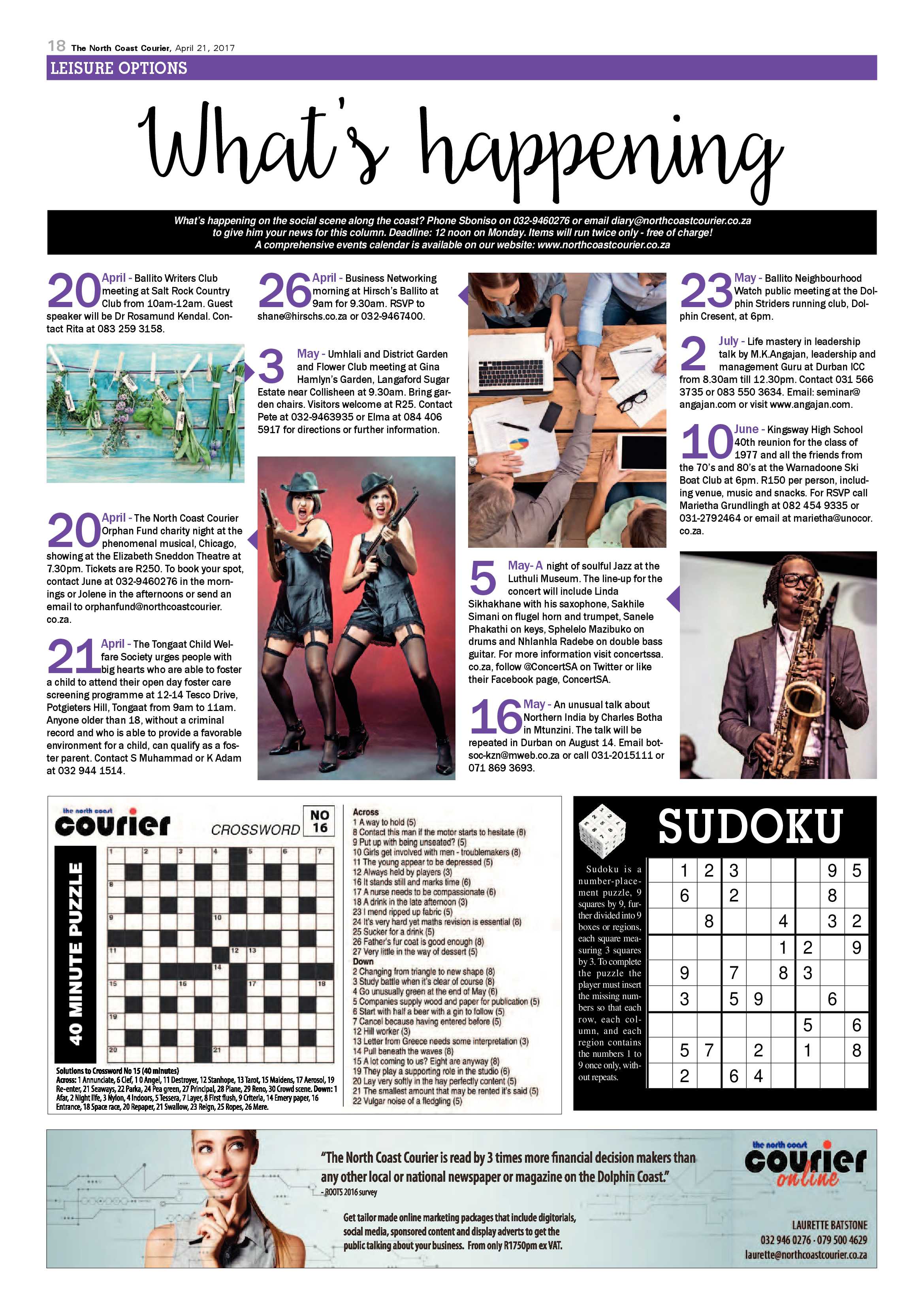 The North Coast Courier – 21 April 2017 page 18