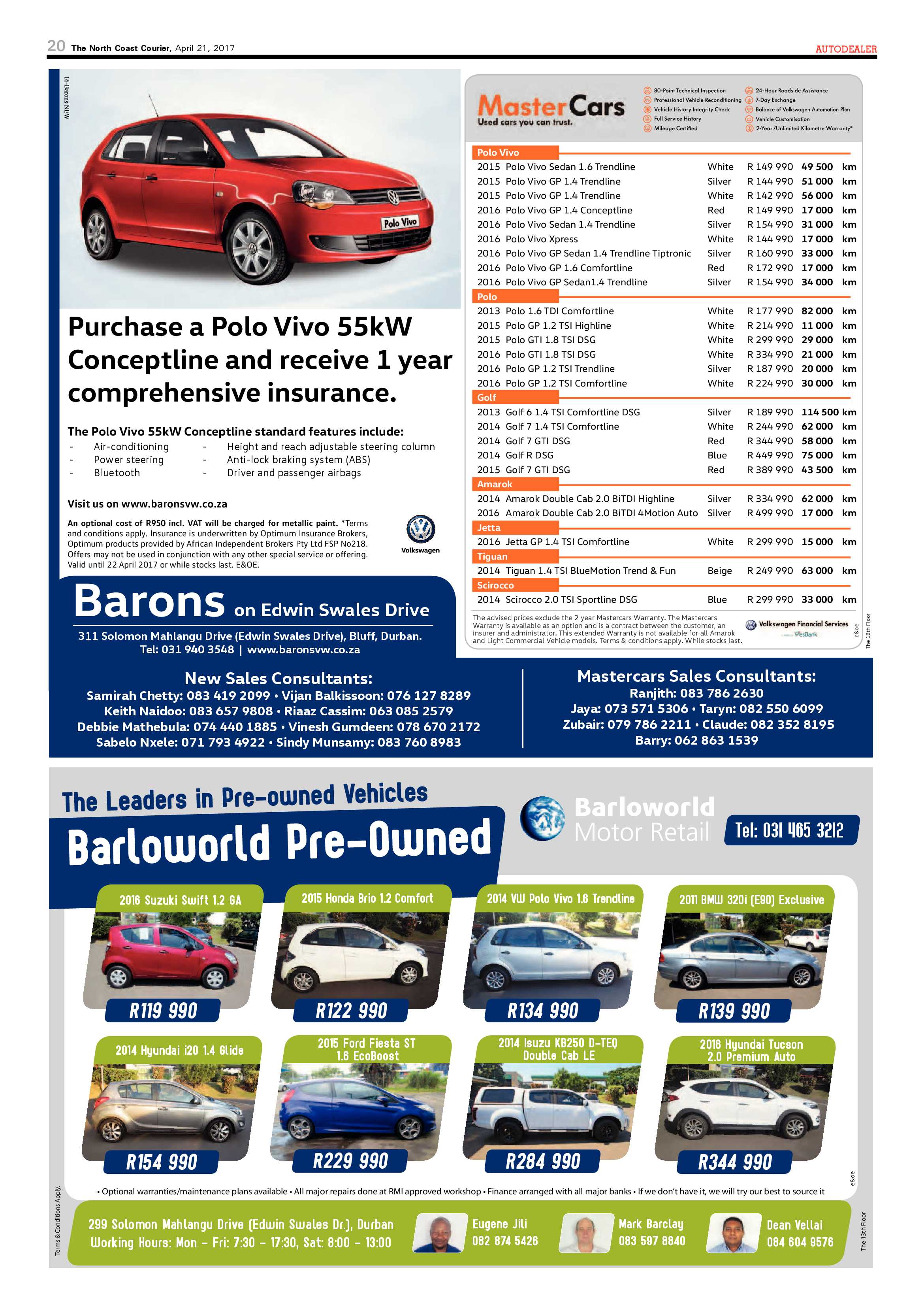 The North Coast Courier – 21 April 2017 page 20