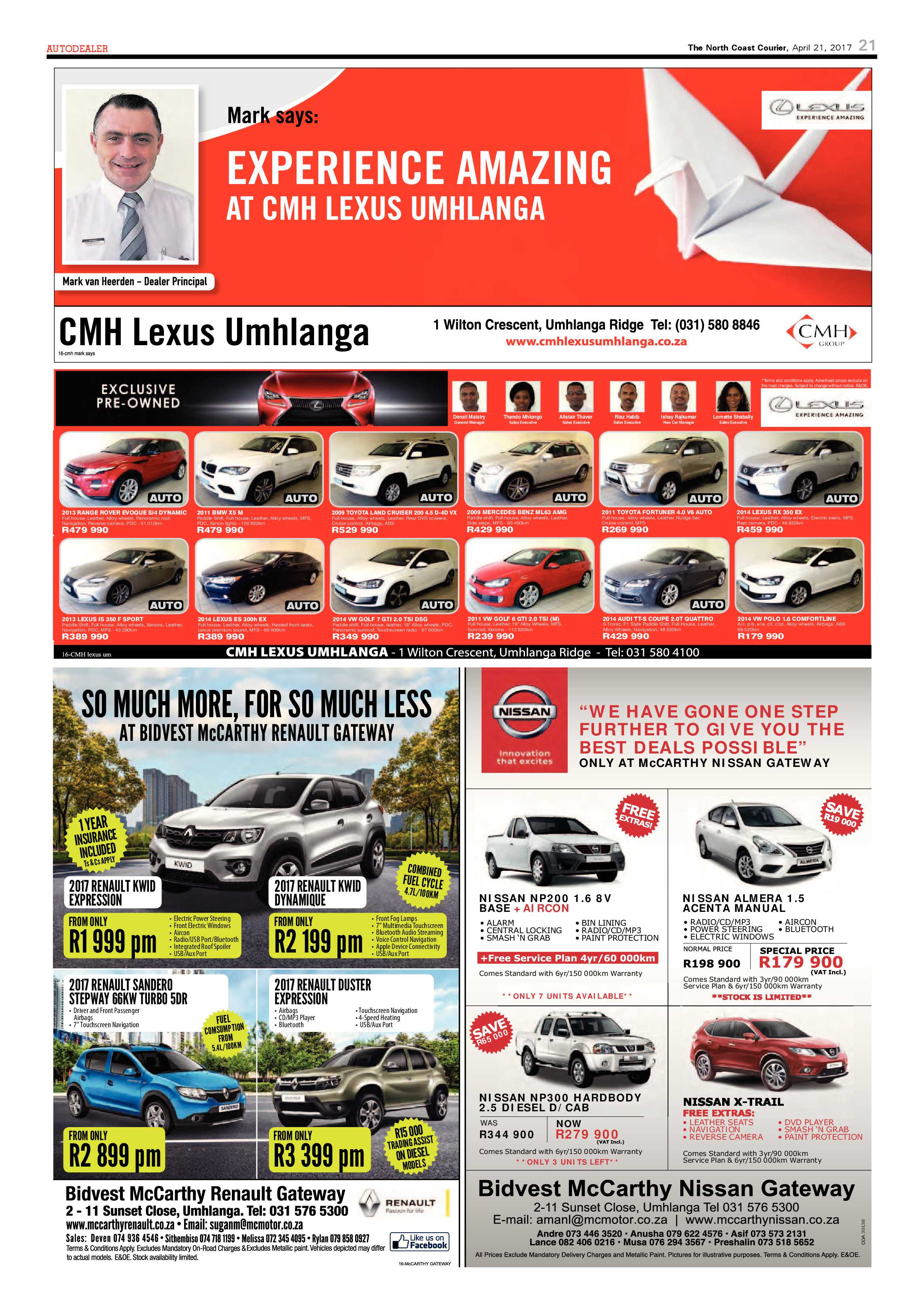 The North Coast Courier – 21 April 2017 page 21