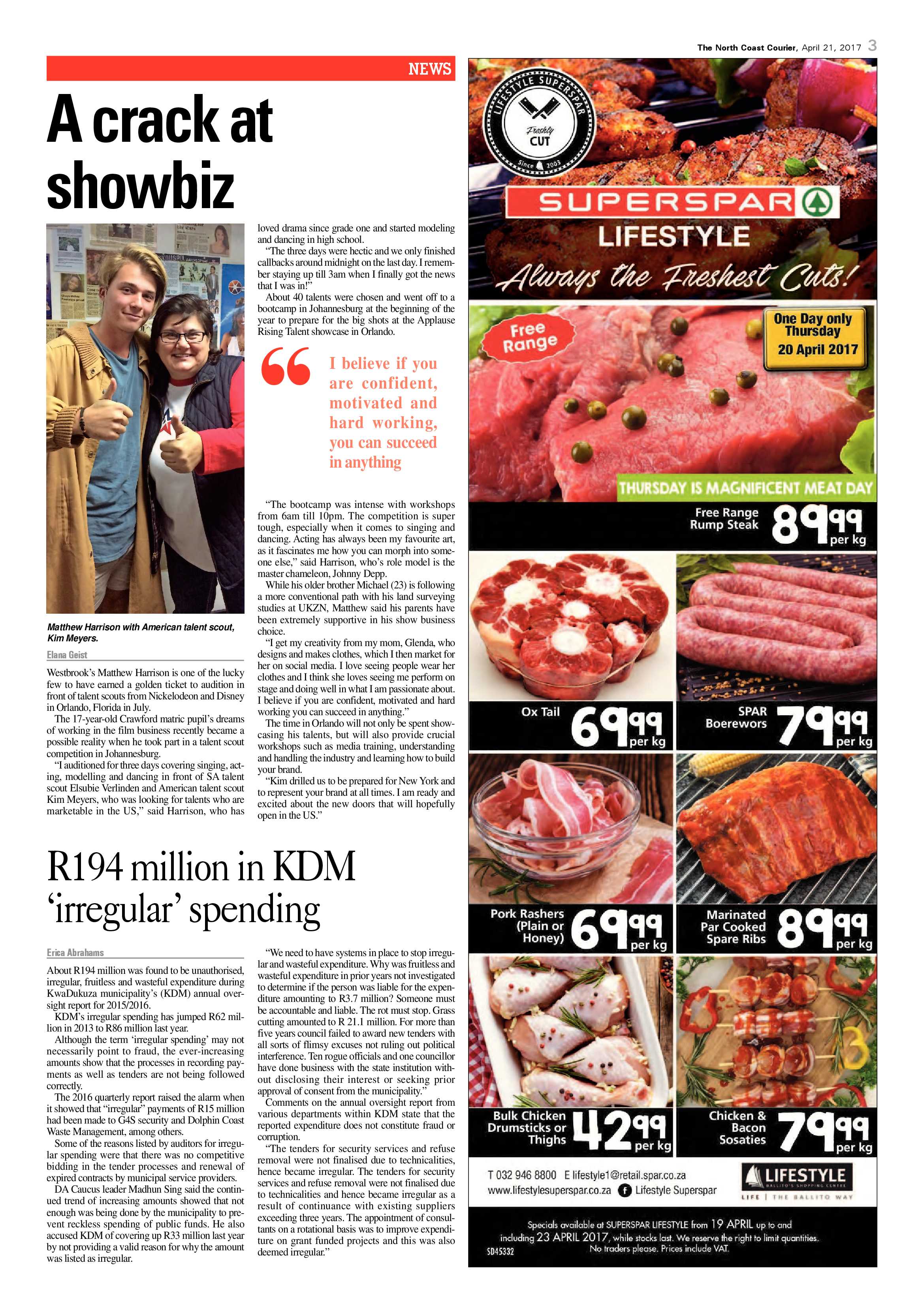 The North Coast Courier – 21 April 2017 page 3