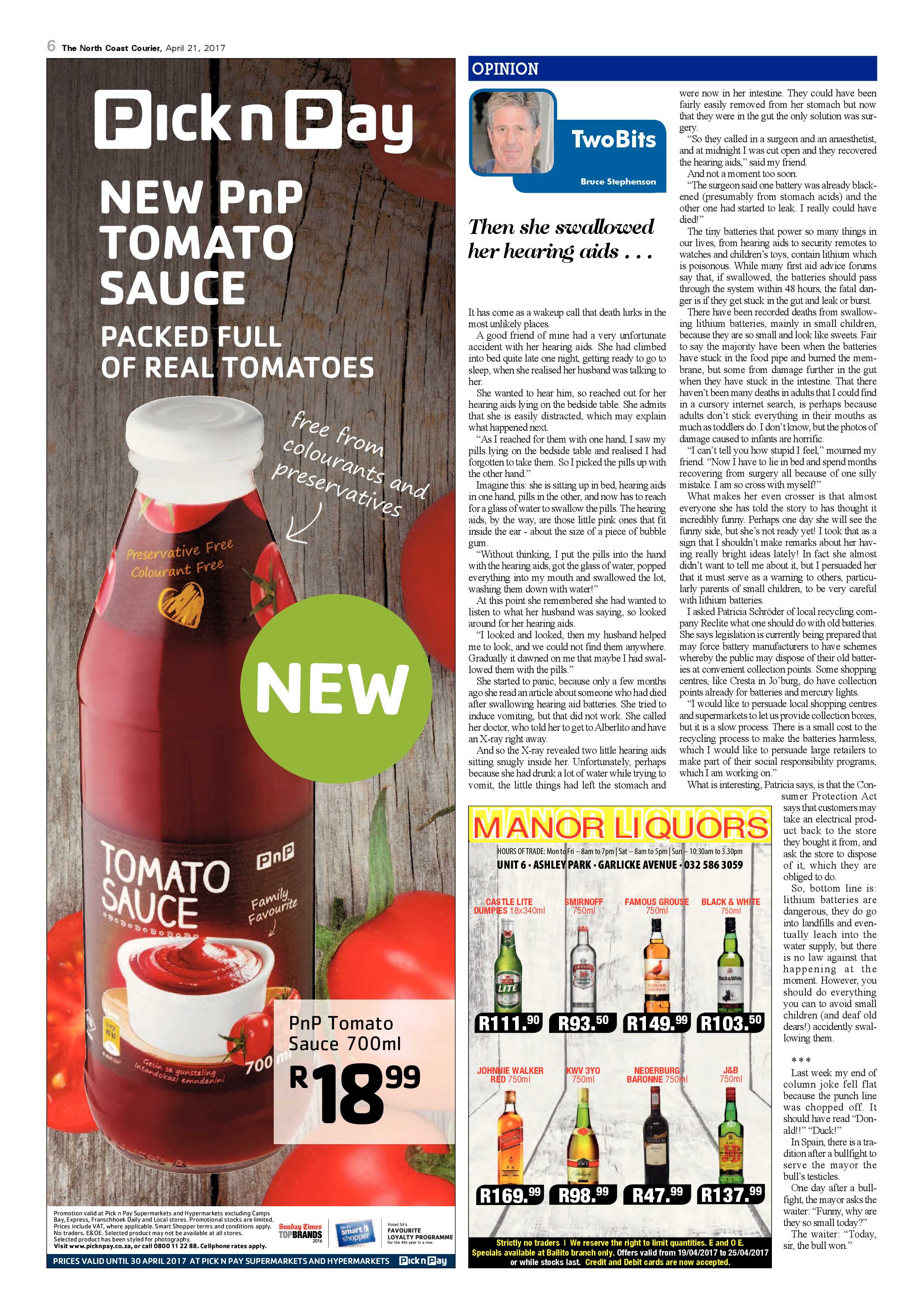 The North Coast Courier – 21 April 2017 page 6