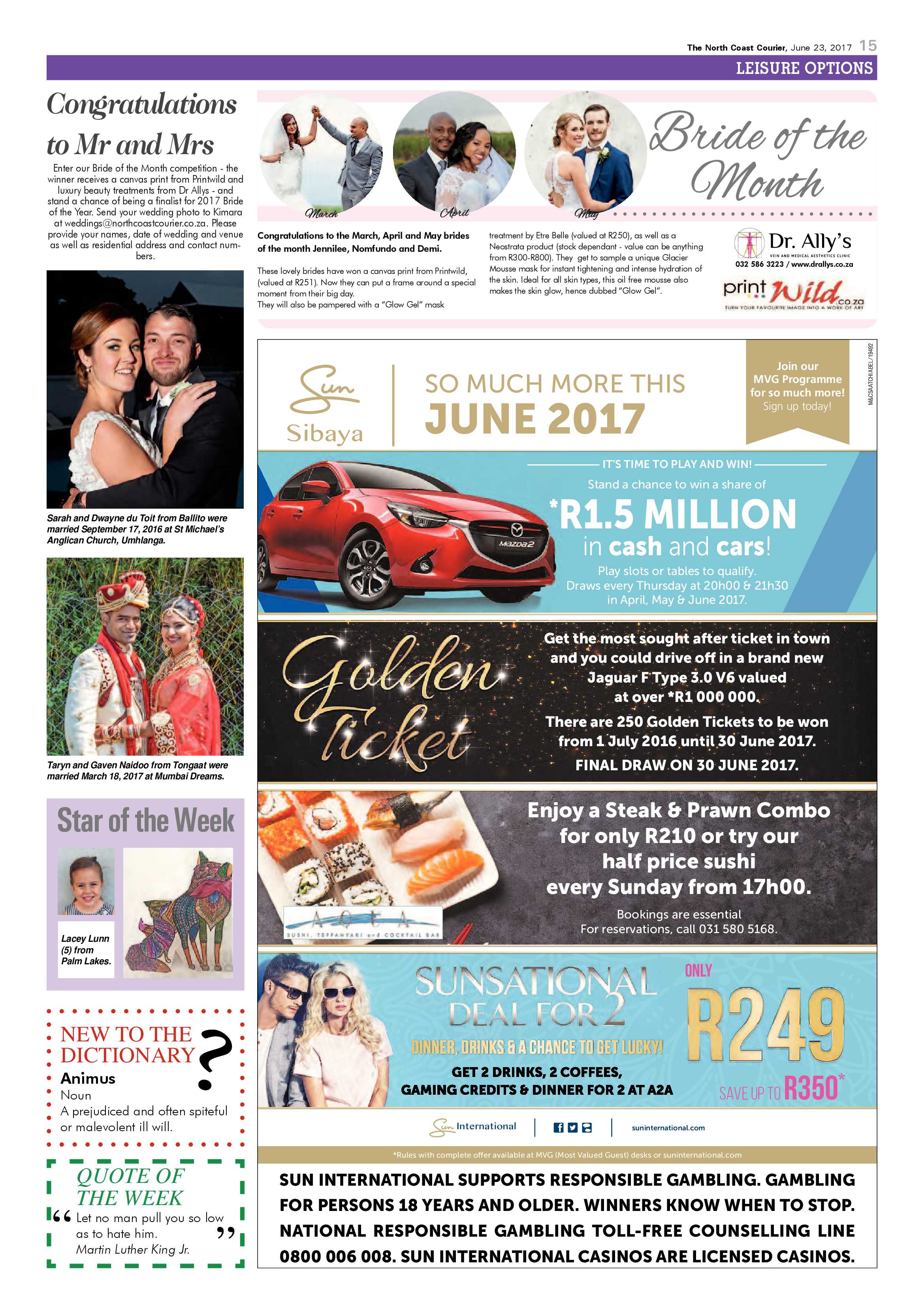 The North Coast Courier – 23 June 2017 page 15