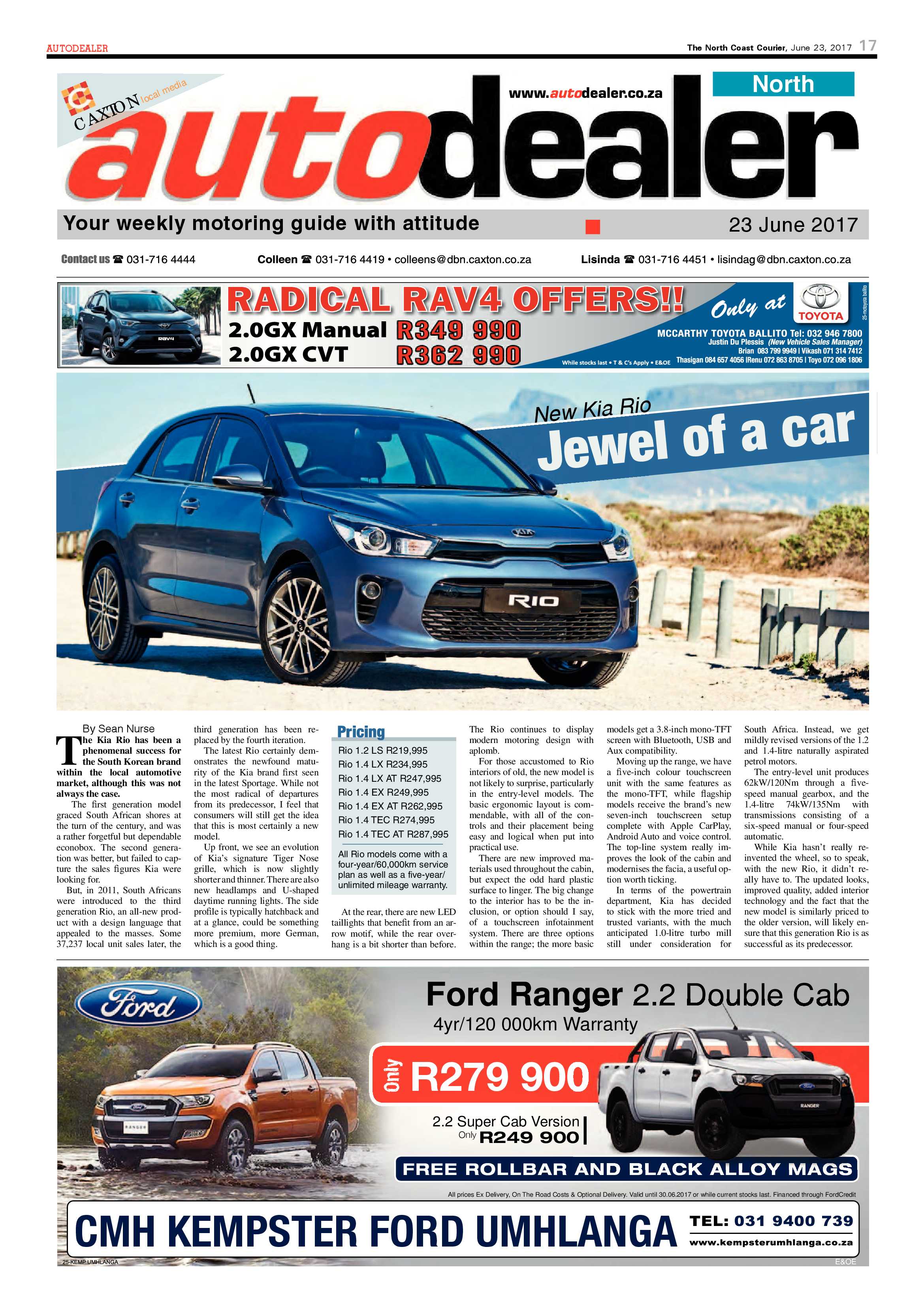 The North Coast Courier – 23 June 2017 page 17