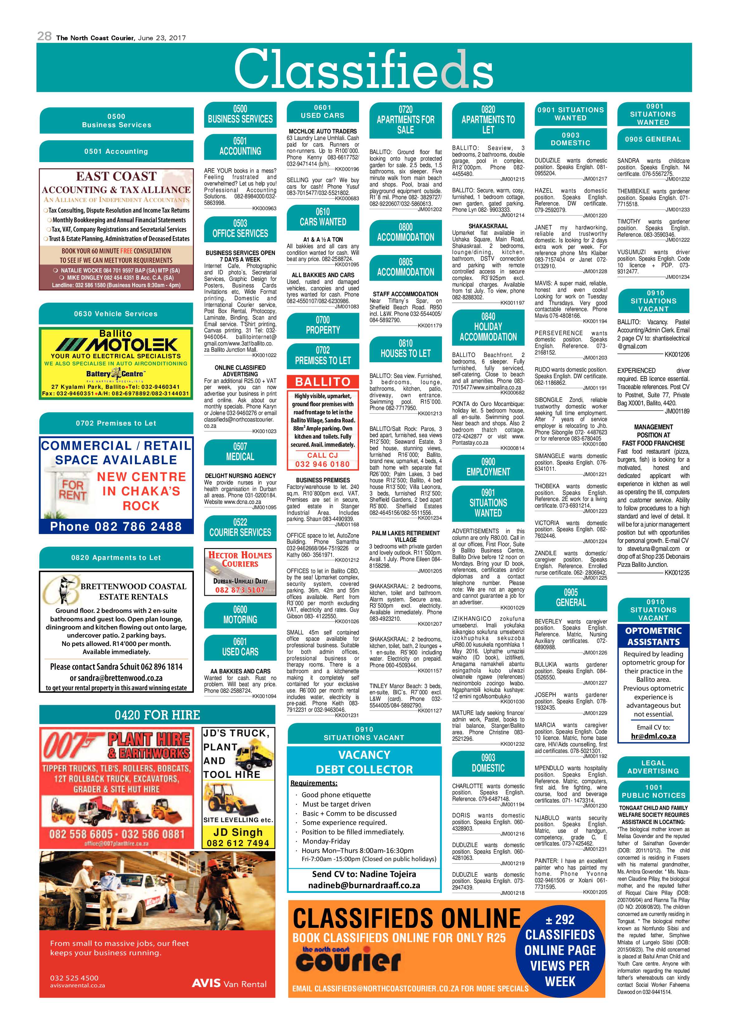The North Coast Courier – 23 June 2017 page 28