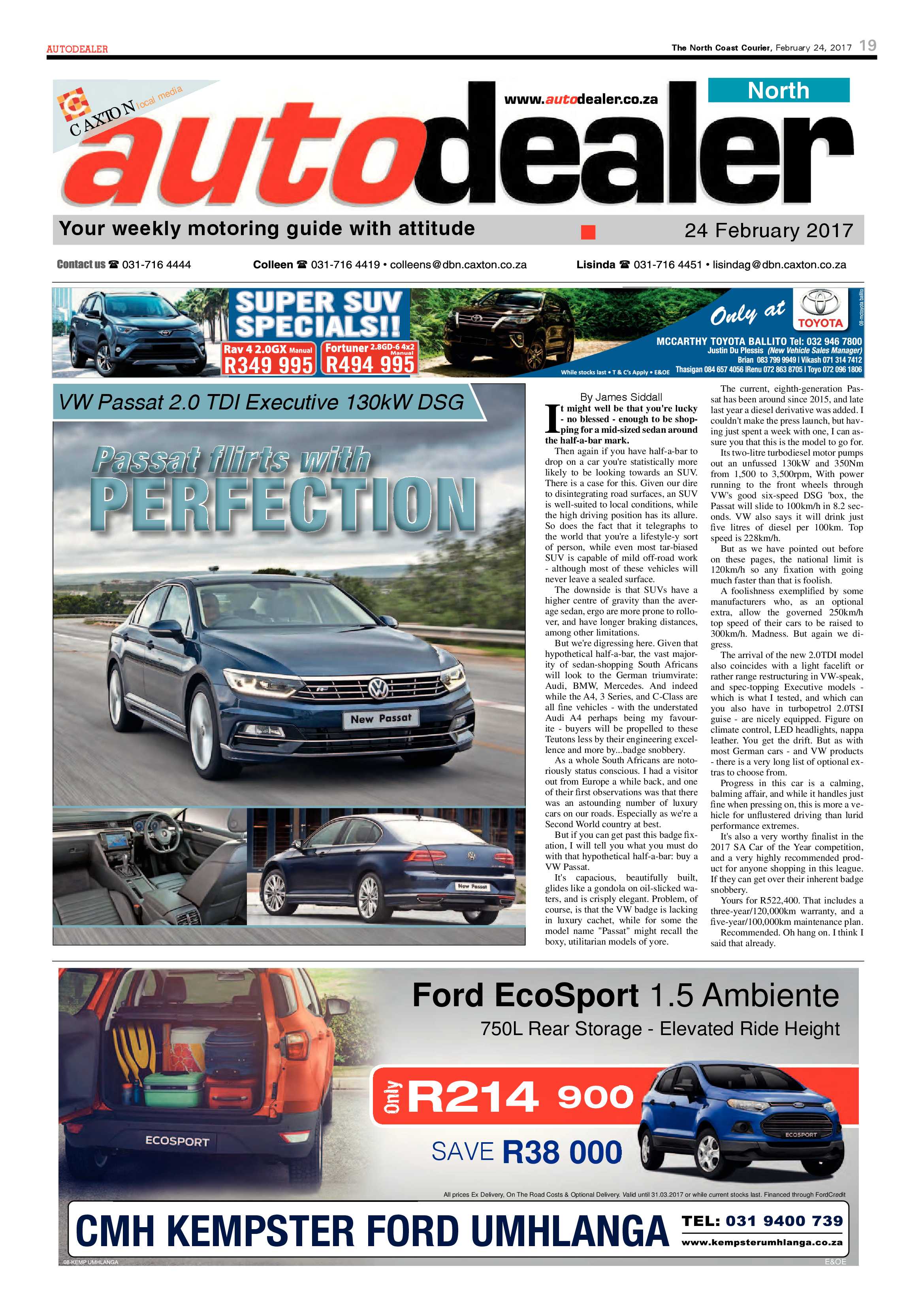 The North Coast Courier – 24 February 2017 page 19