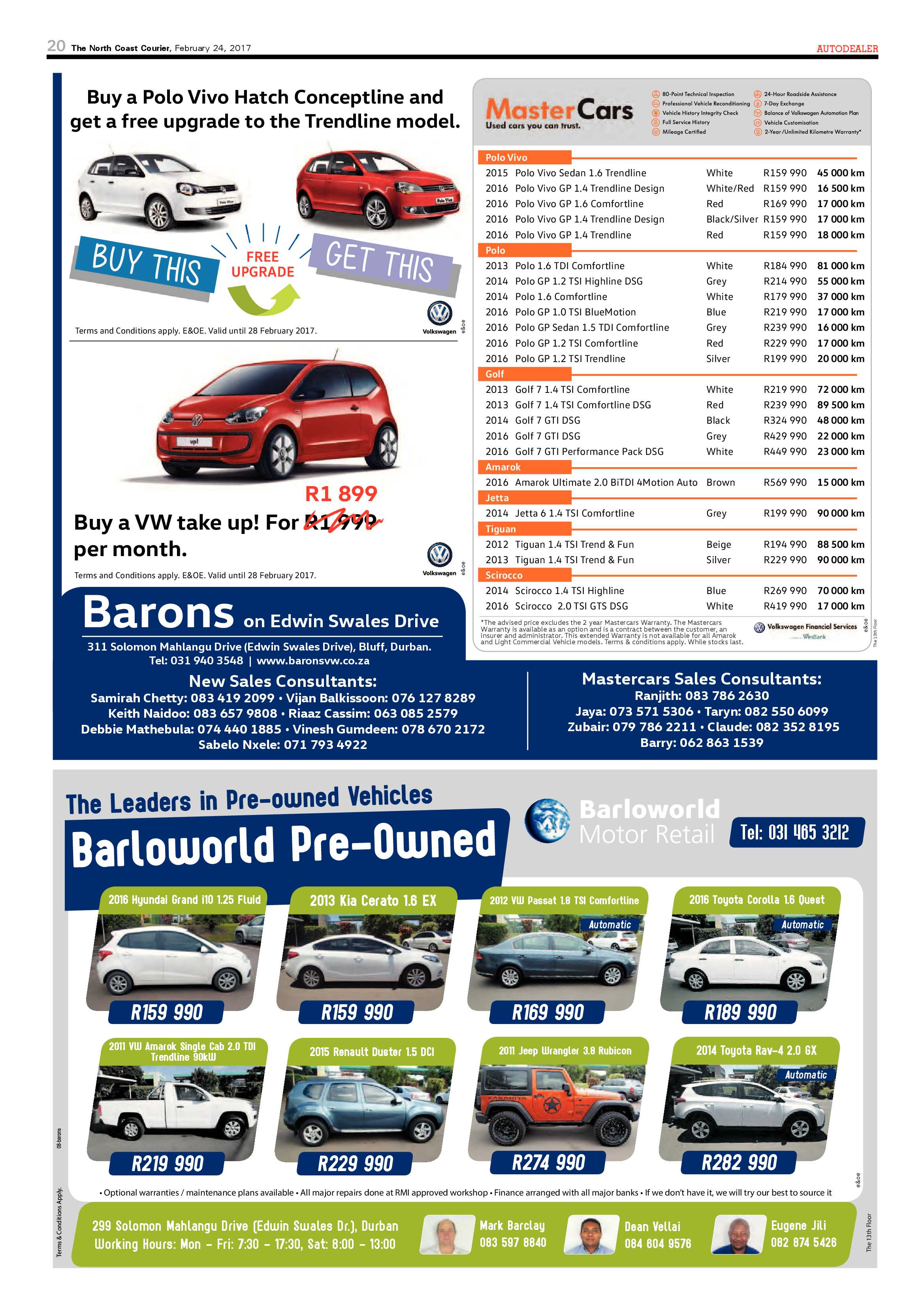 The North Coast Courier – 24 February 2017 page 20