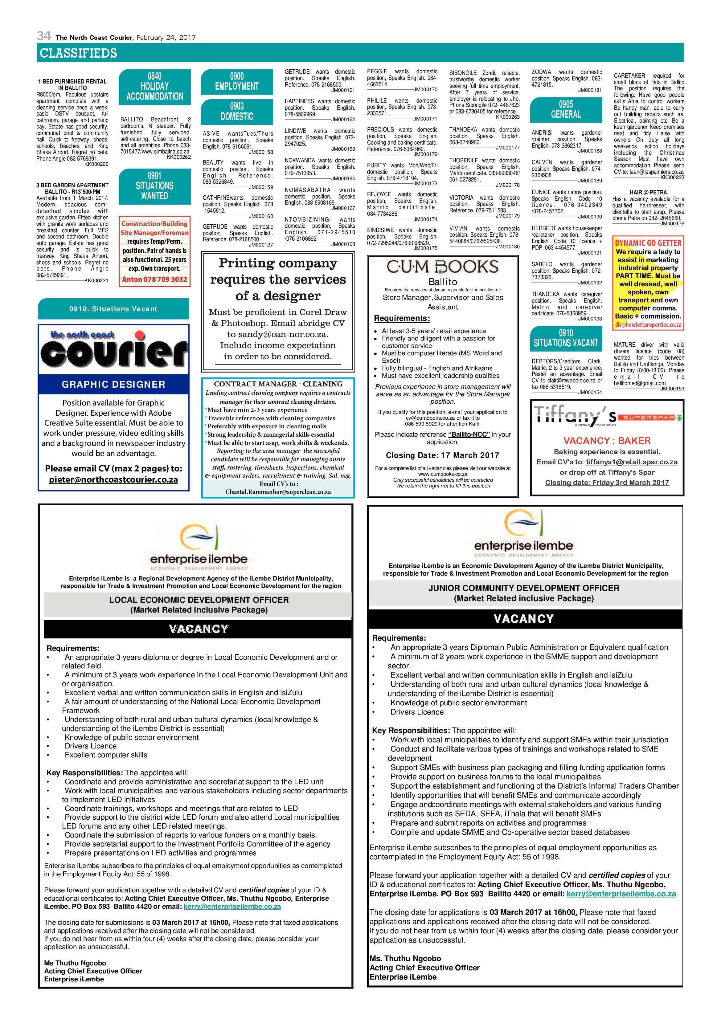 The North Coast Courier – 24 February 2017 page 34