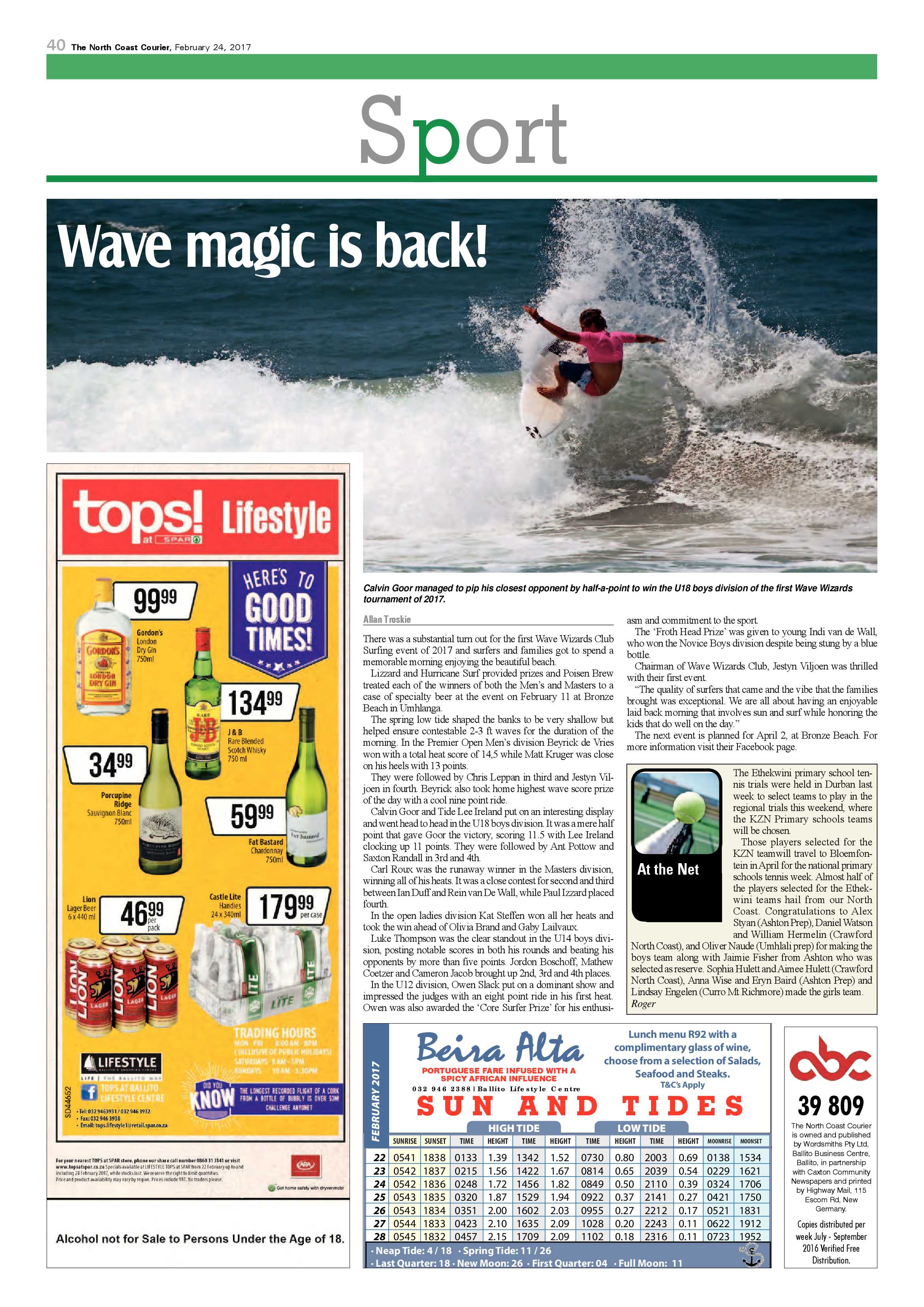 The North Coast Courier – 24 February 2017 page 40