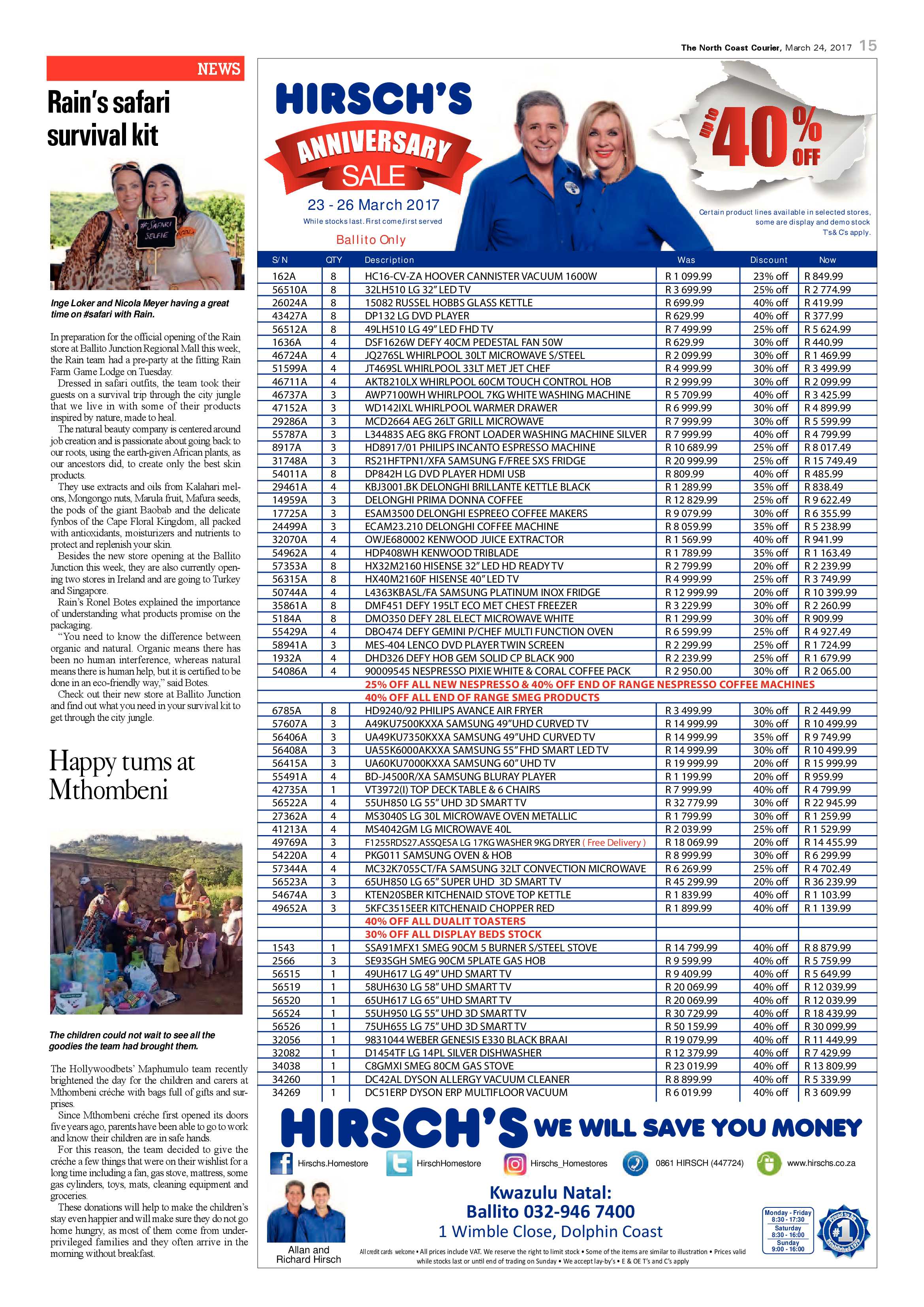 The North Coast Courier – 24 March 2017 page 15