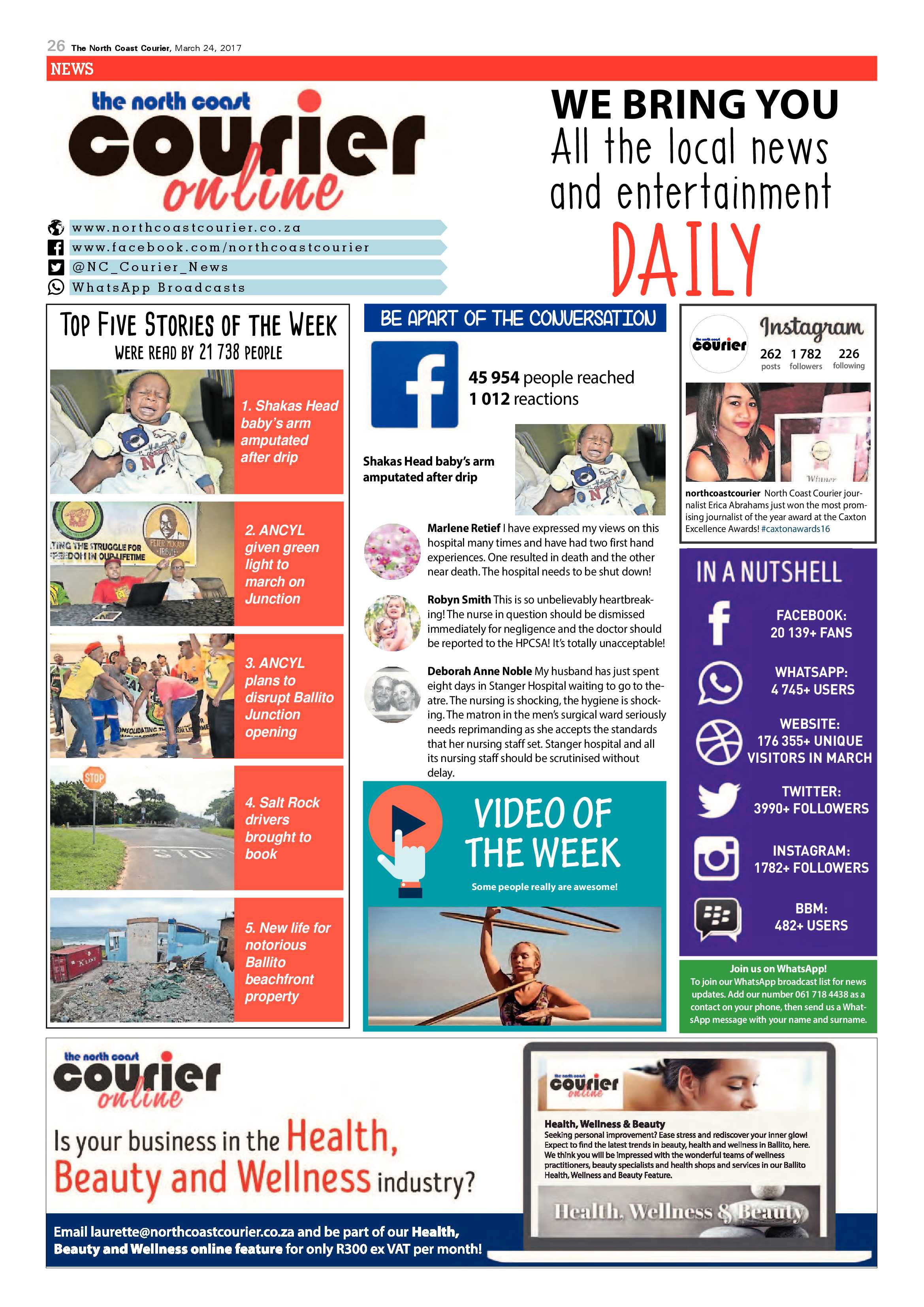 The North Coast Courier – 24 March 2017 page 26