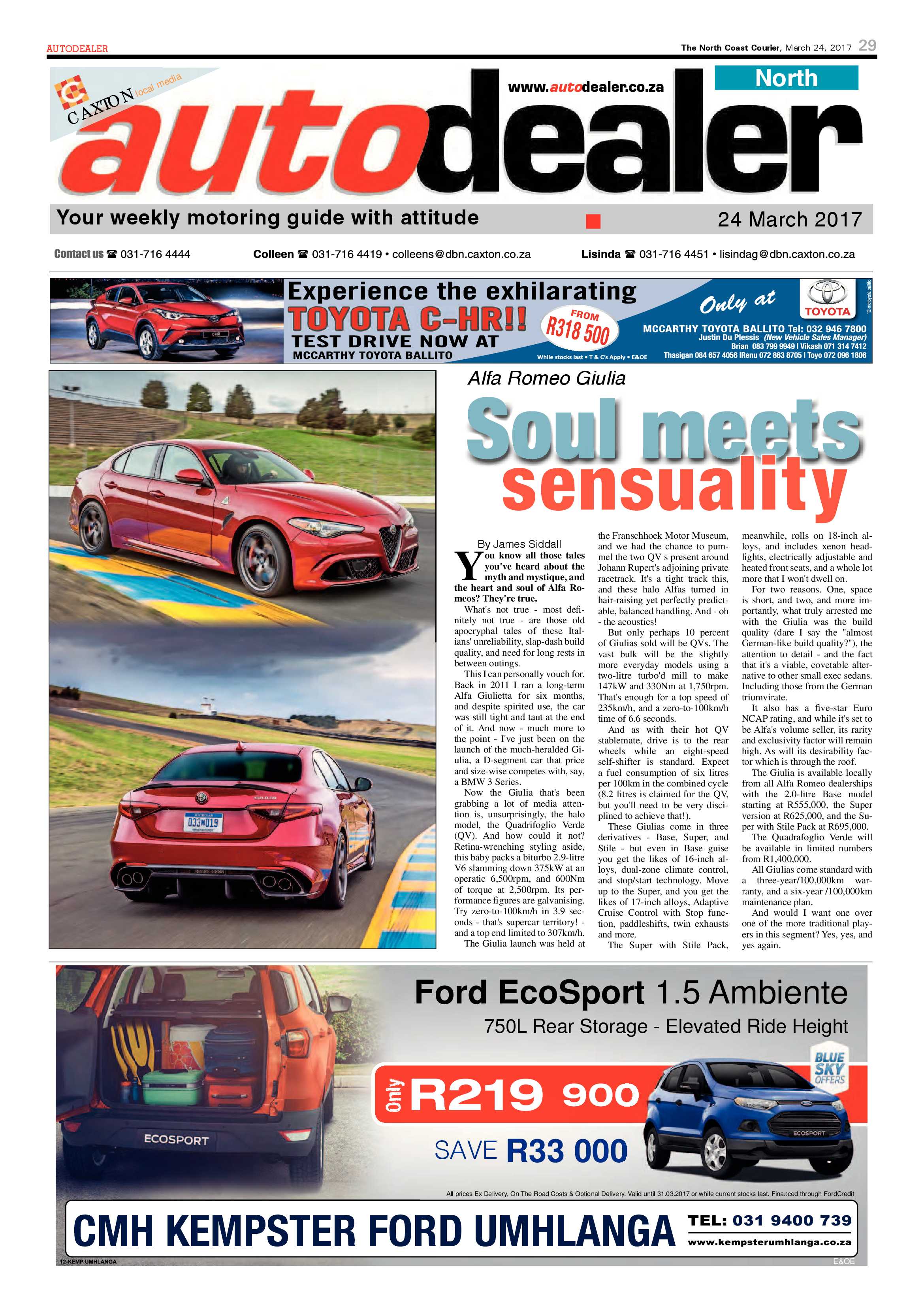 The North Coast Courier – 24 March 2017 page 29