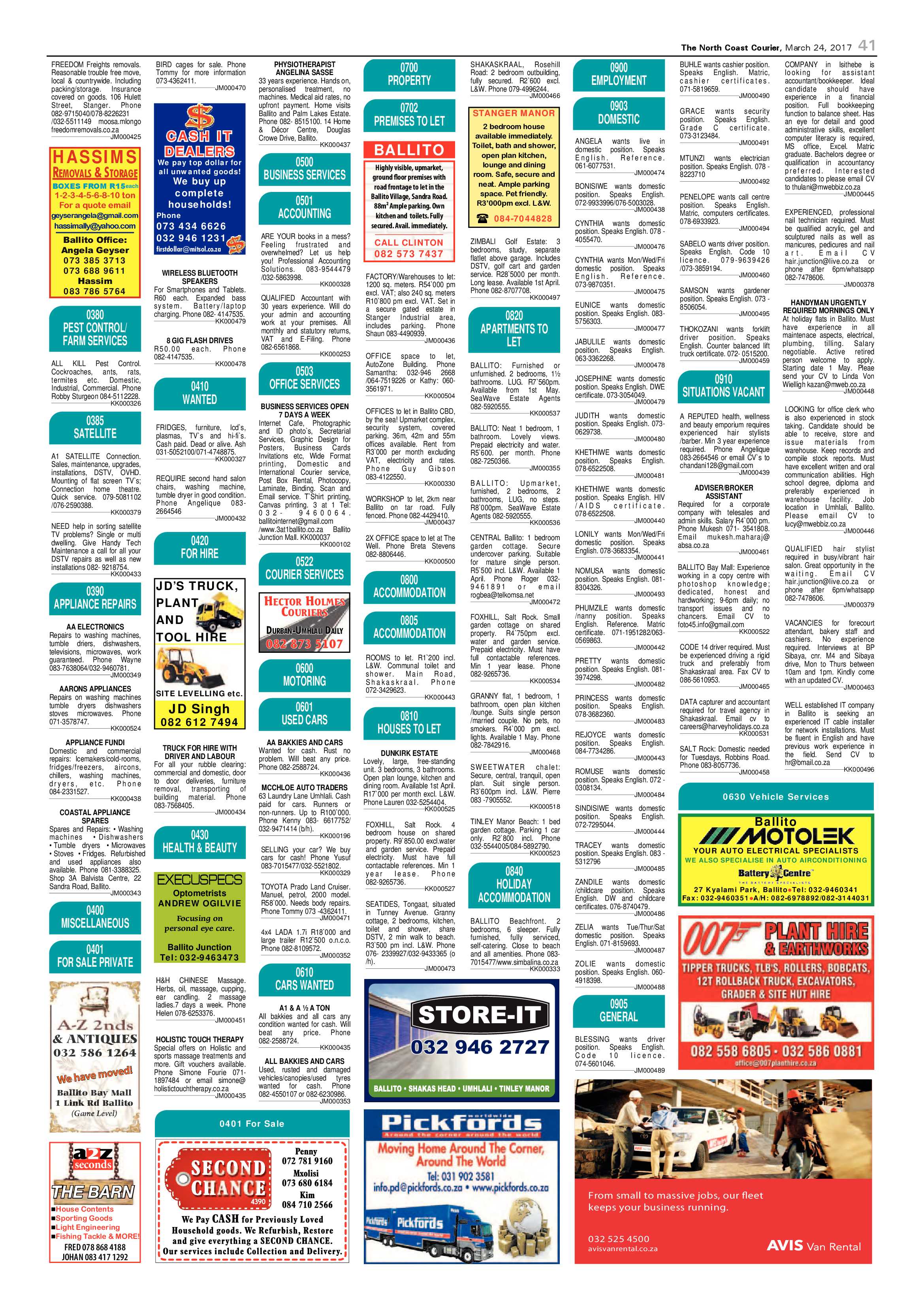 The North Coast Courier – 24 March 2017 page 41