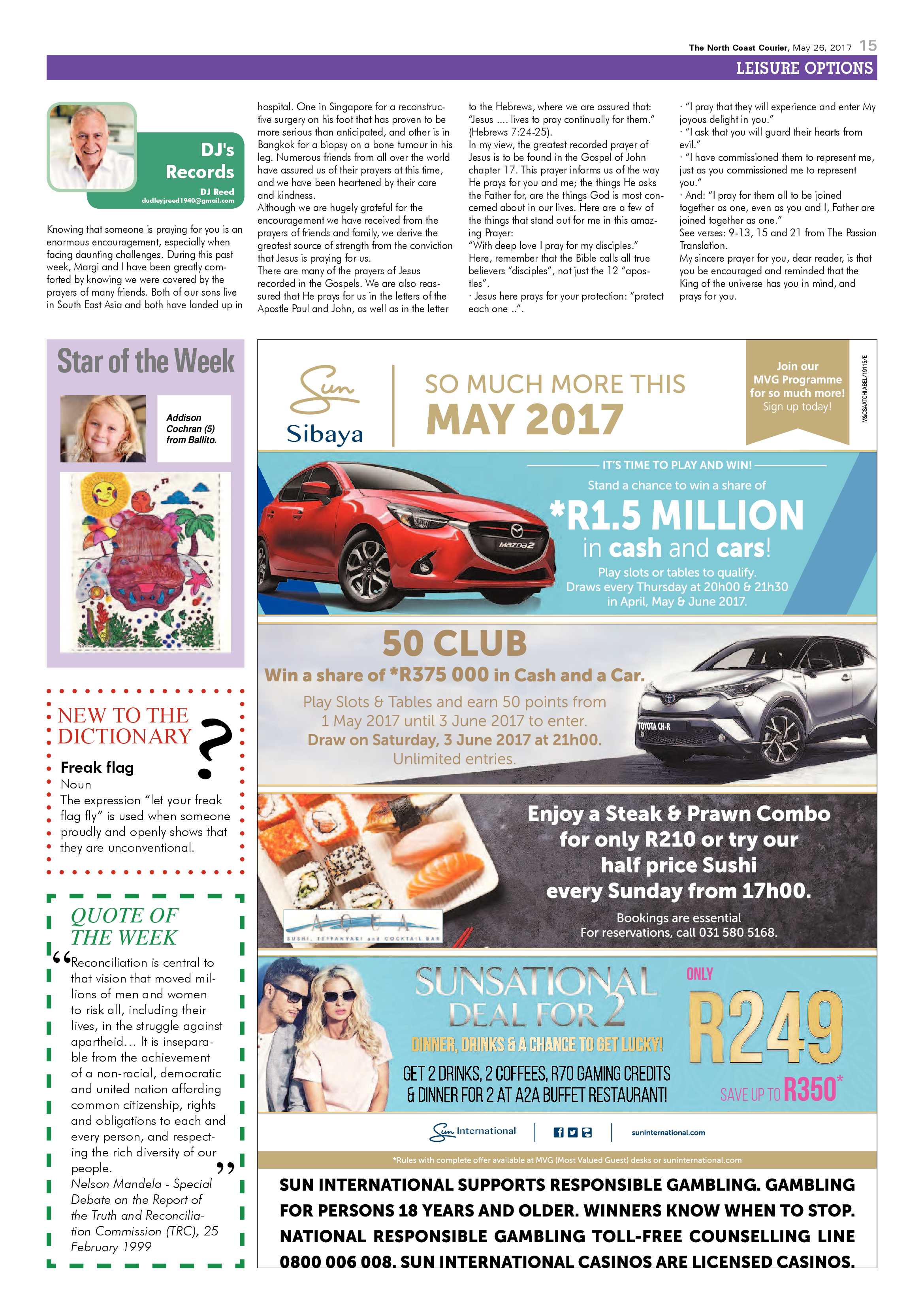 The North Coast Courier – 26 May 2017 page 15