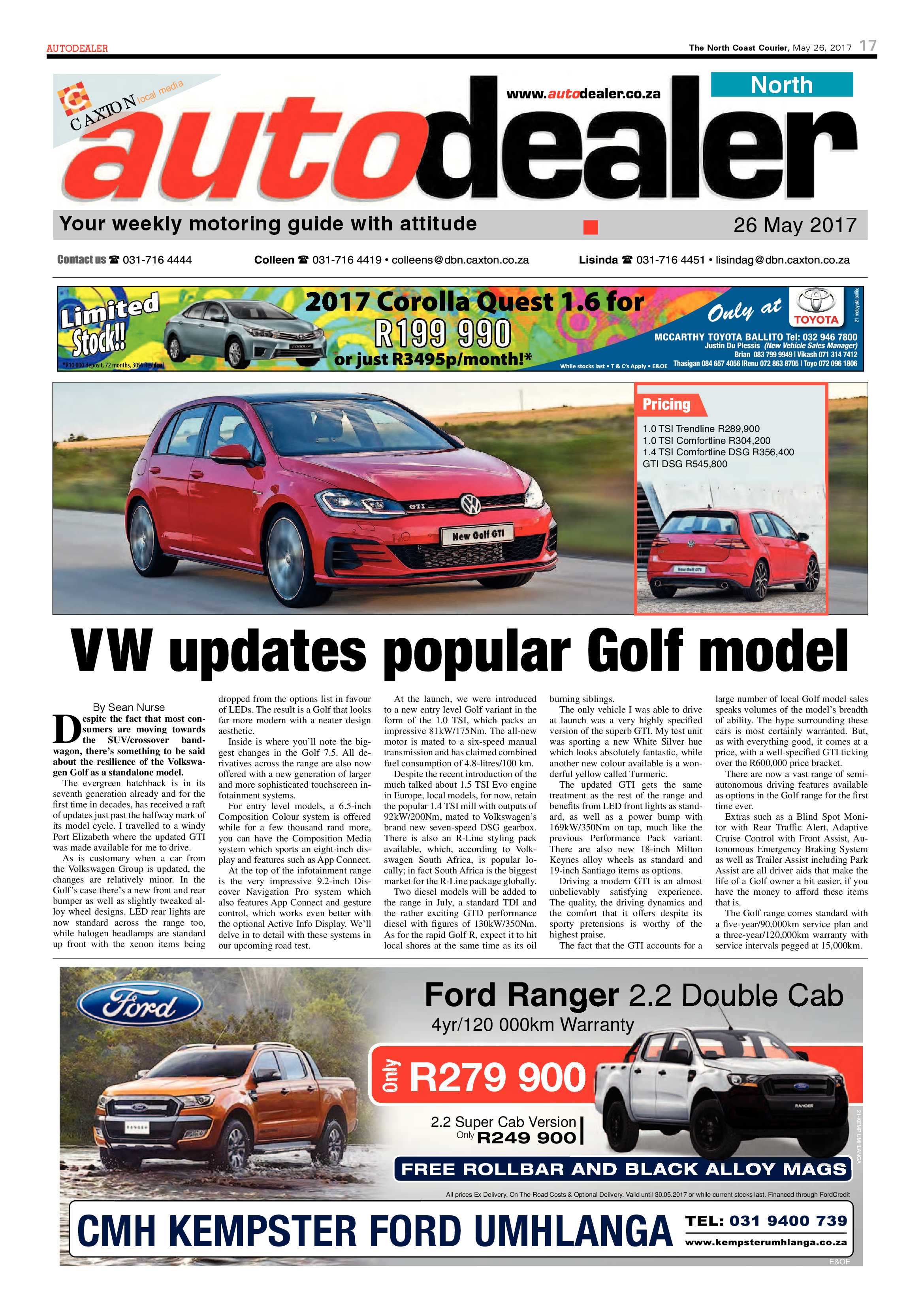 The North Coast Courier – 26 May 2017 page 17