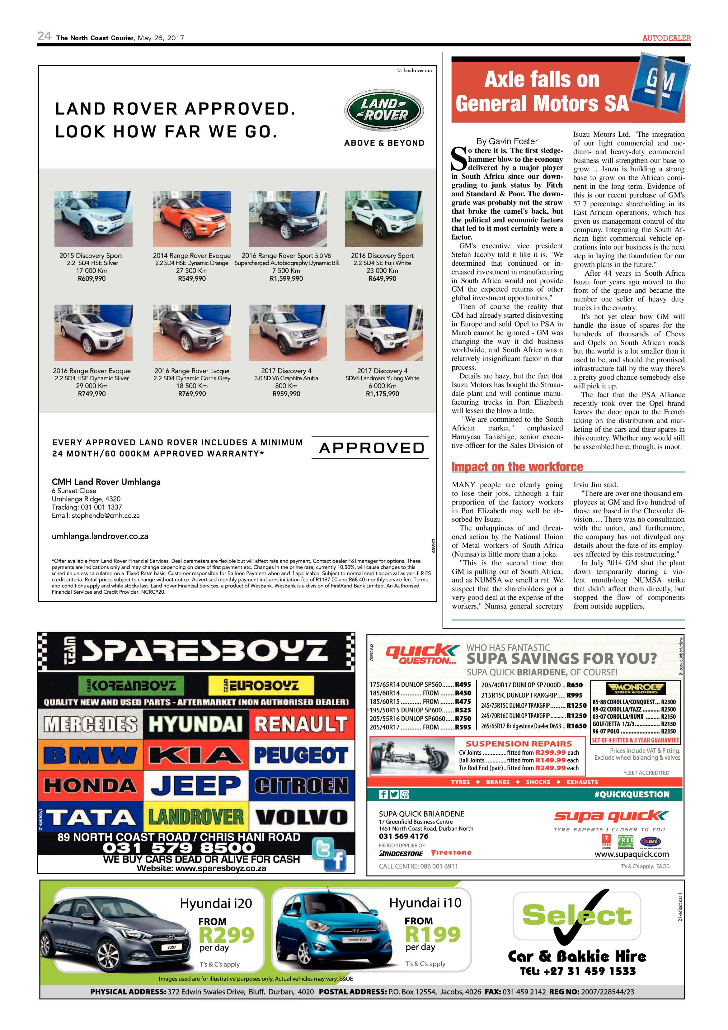 The North Coast Courier – 26 May 2017 page 24