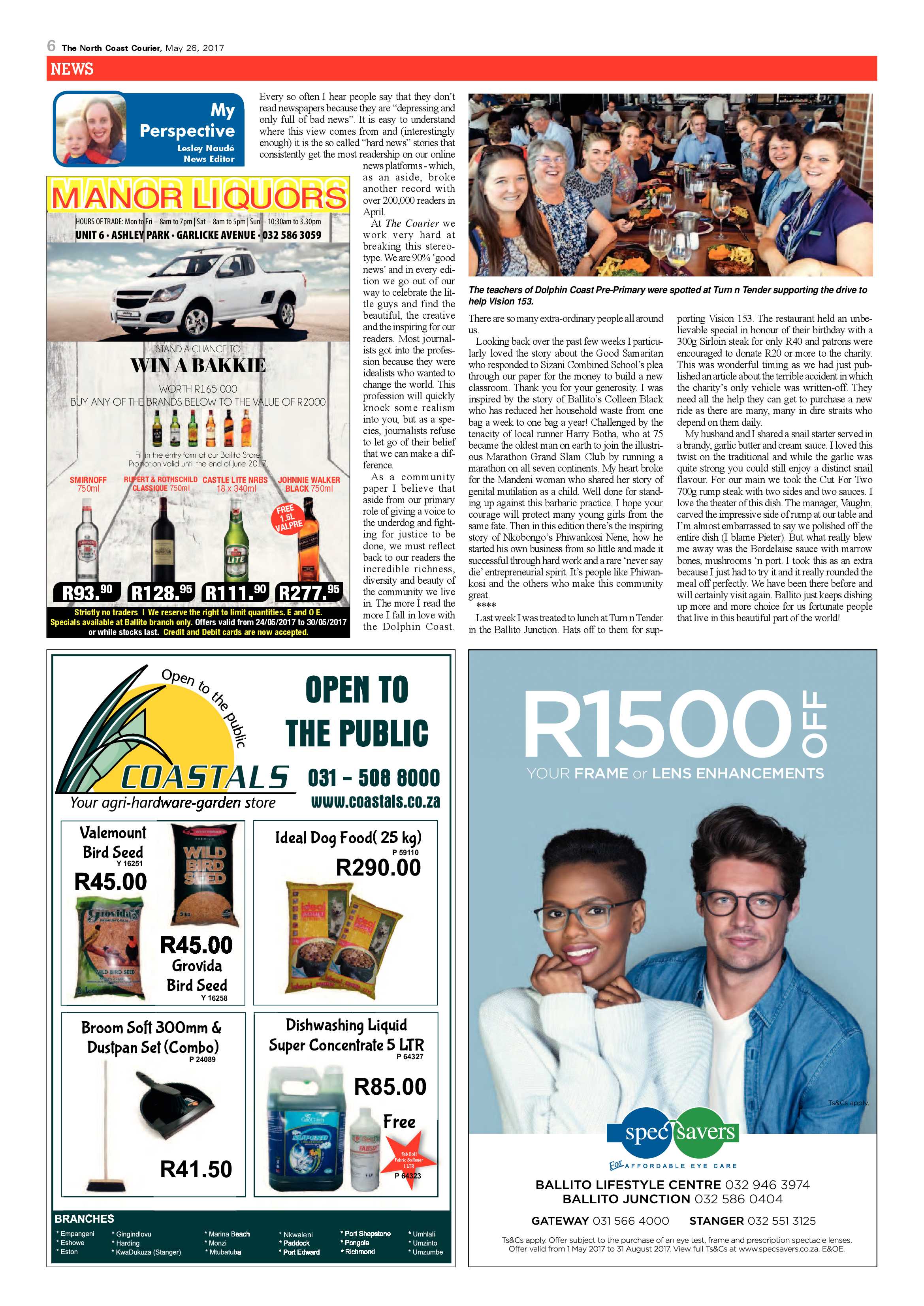 The North Coast Courier – 26 May 2017 page 6