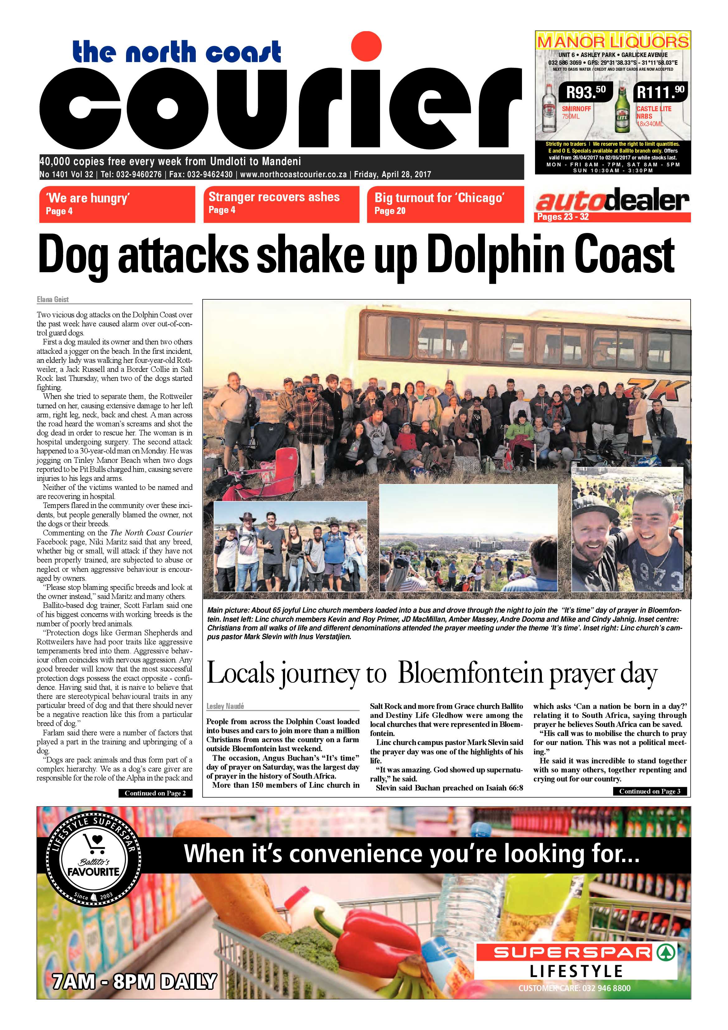 The North Coast Courier – 28 April 2017 page 1